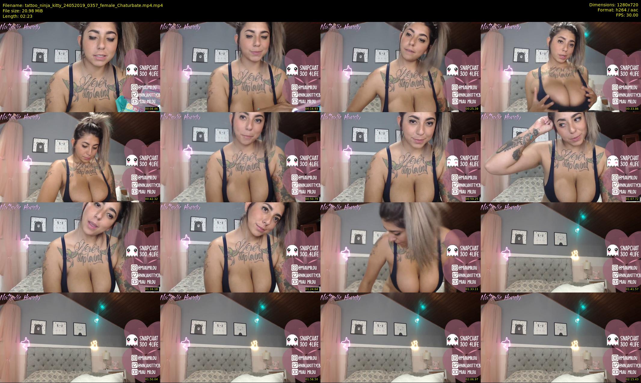 tattoo_ninja_kitty — 3 minute Chaturbate female cam show recording, 720p, May 24, 2019