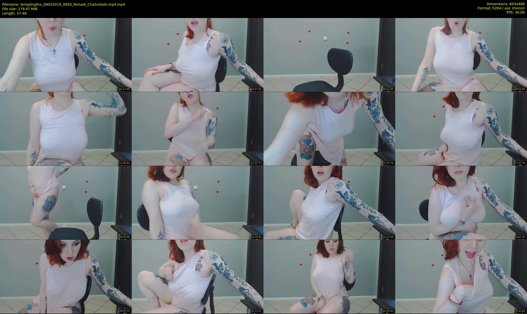 temptingfox — 38 minute Chaturbate female cam show recording, 480p, May 9, 2019