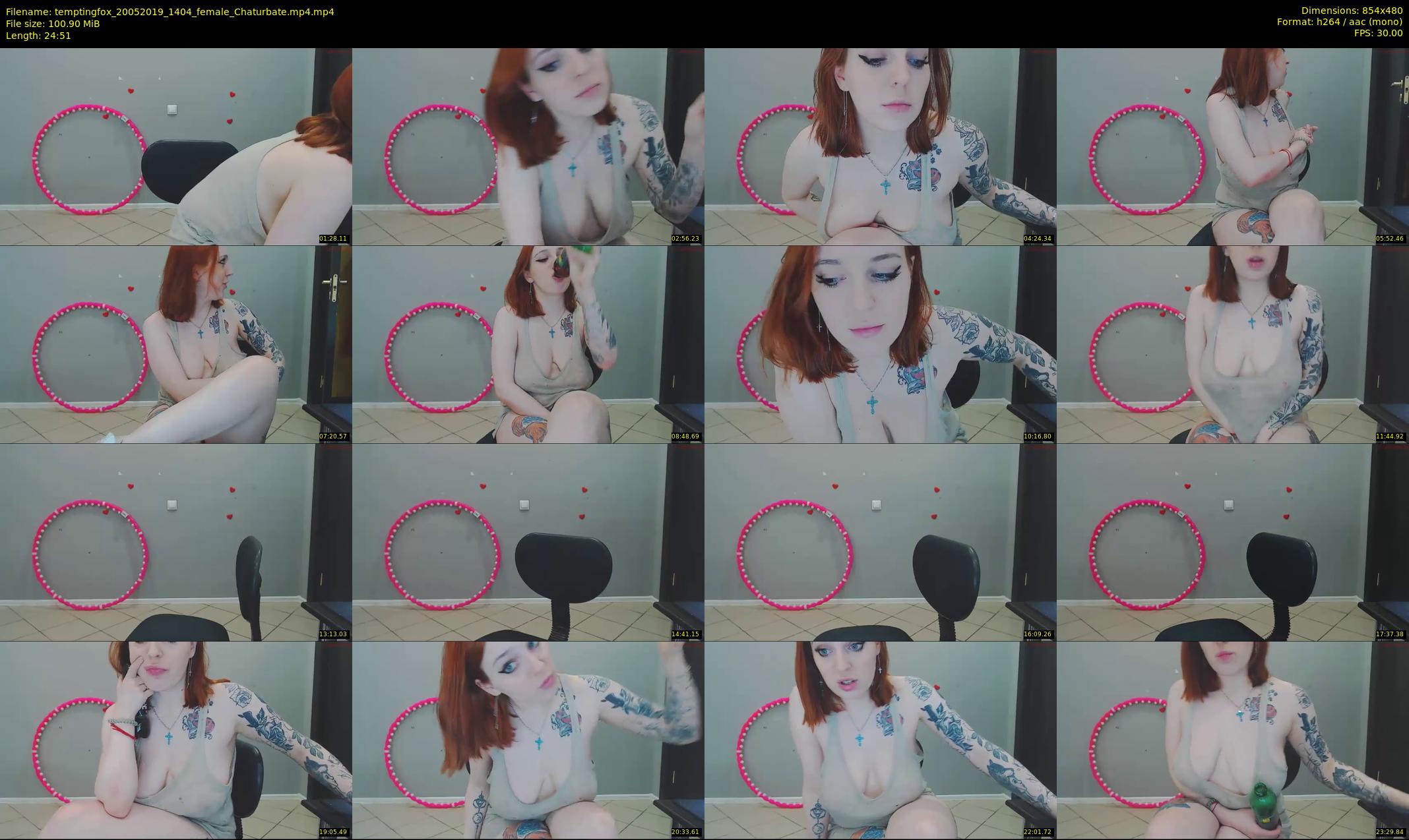 temptingfox — 25 minute Chaturbate female cam show recording, 480p, May 20, 2019