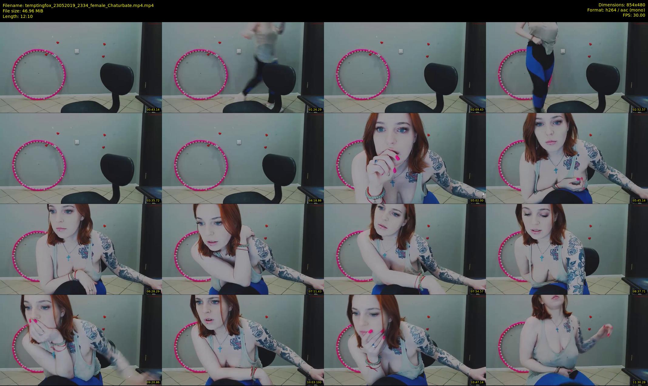 temptingfox — 13 minute Chaturbate female cam show recording, 480p, May 23, 2019