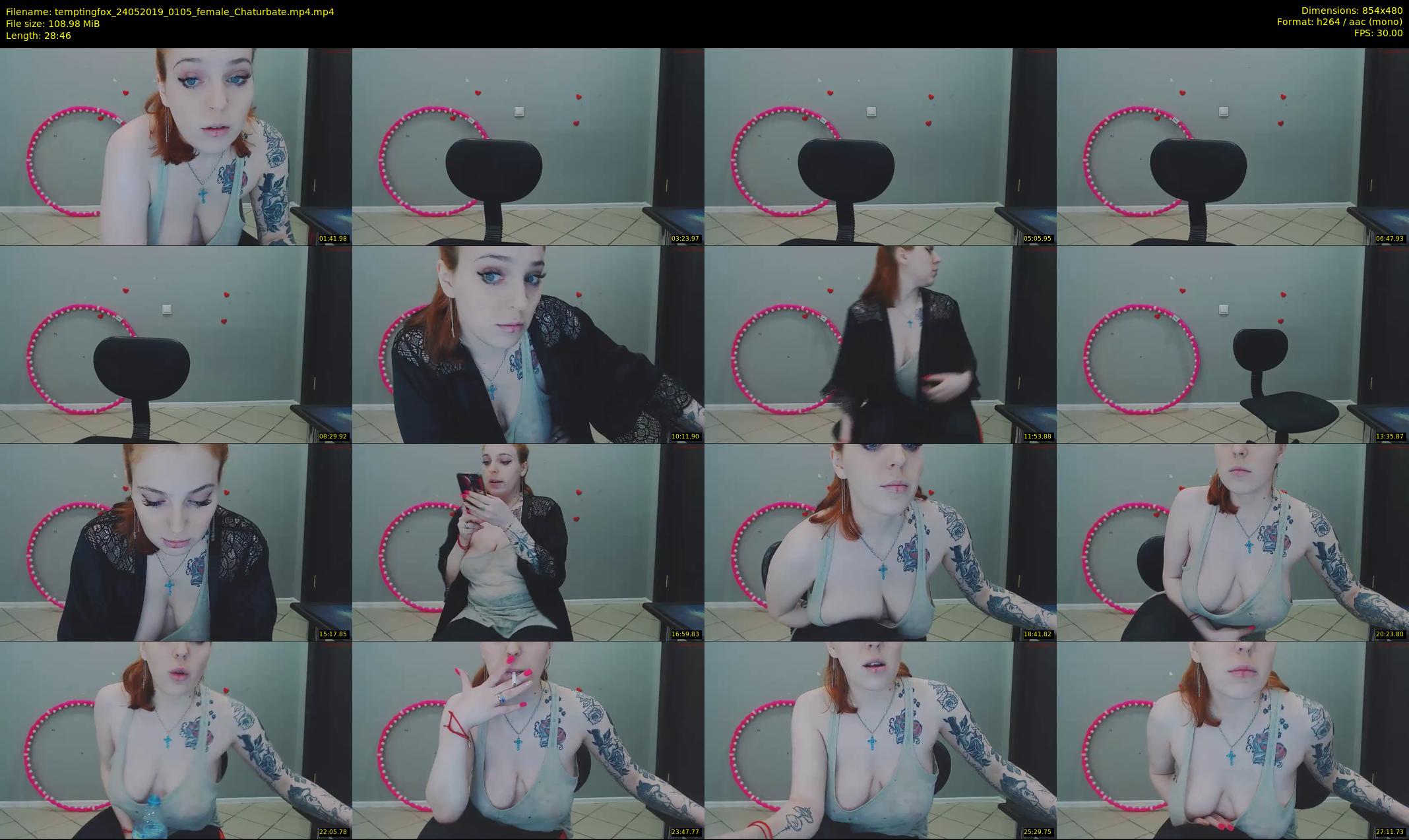 temptingfox — 29 minute Chaturbate female cam show recording, 480p, May 24, 2019