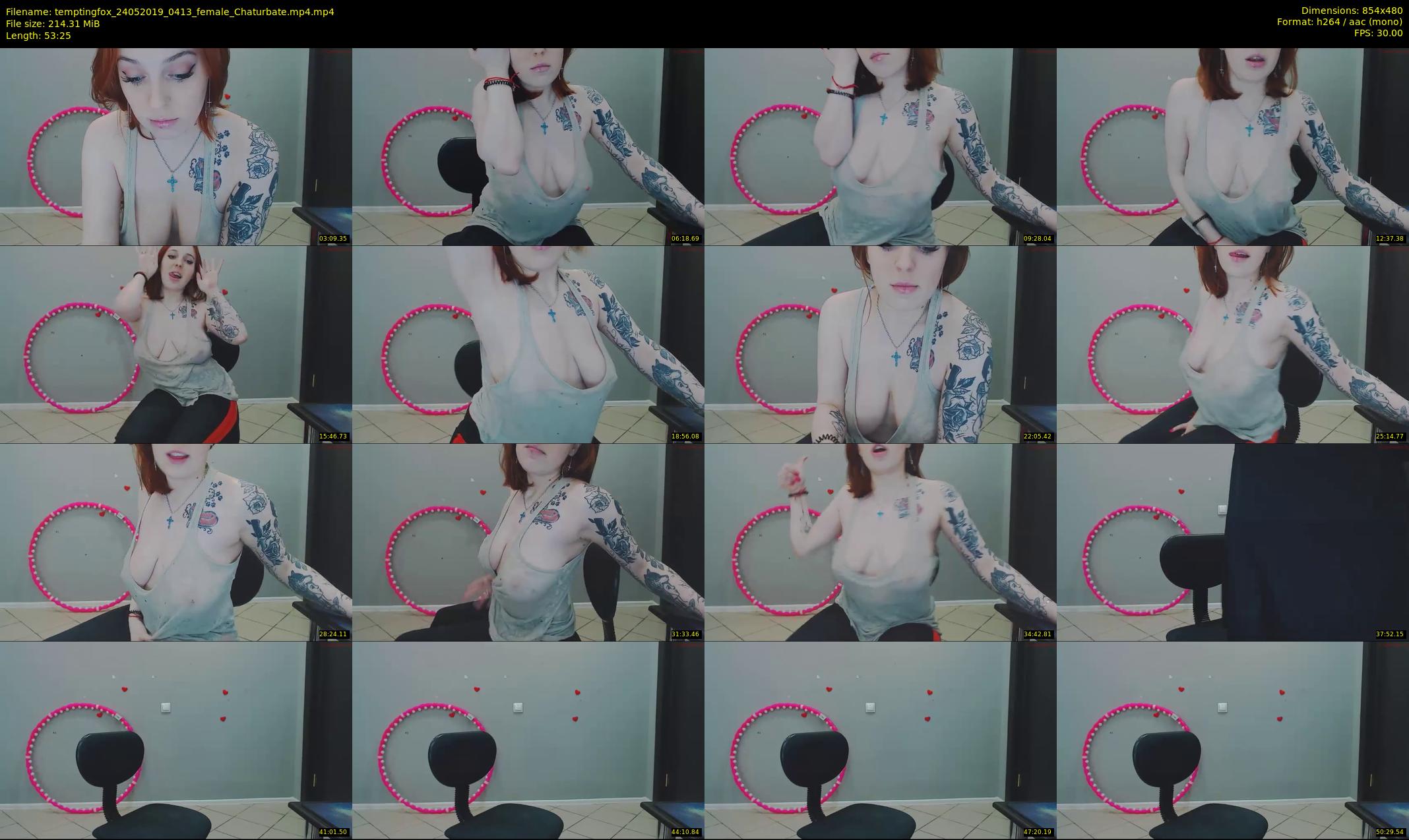temptingfox — 54 minute Chaturbate female cam show recording, 480p, May 24, 2019