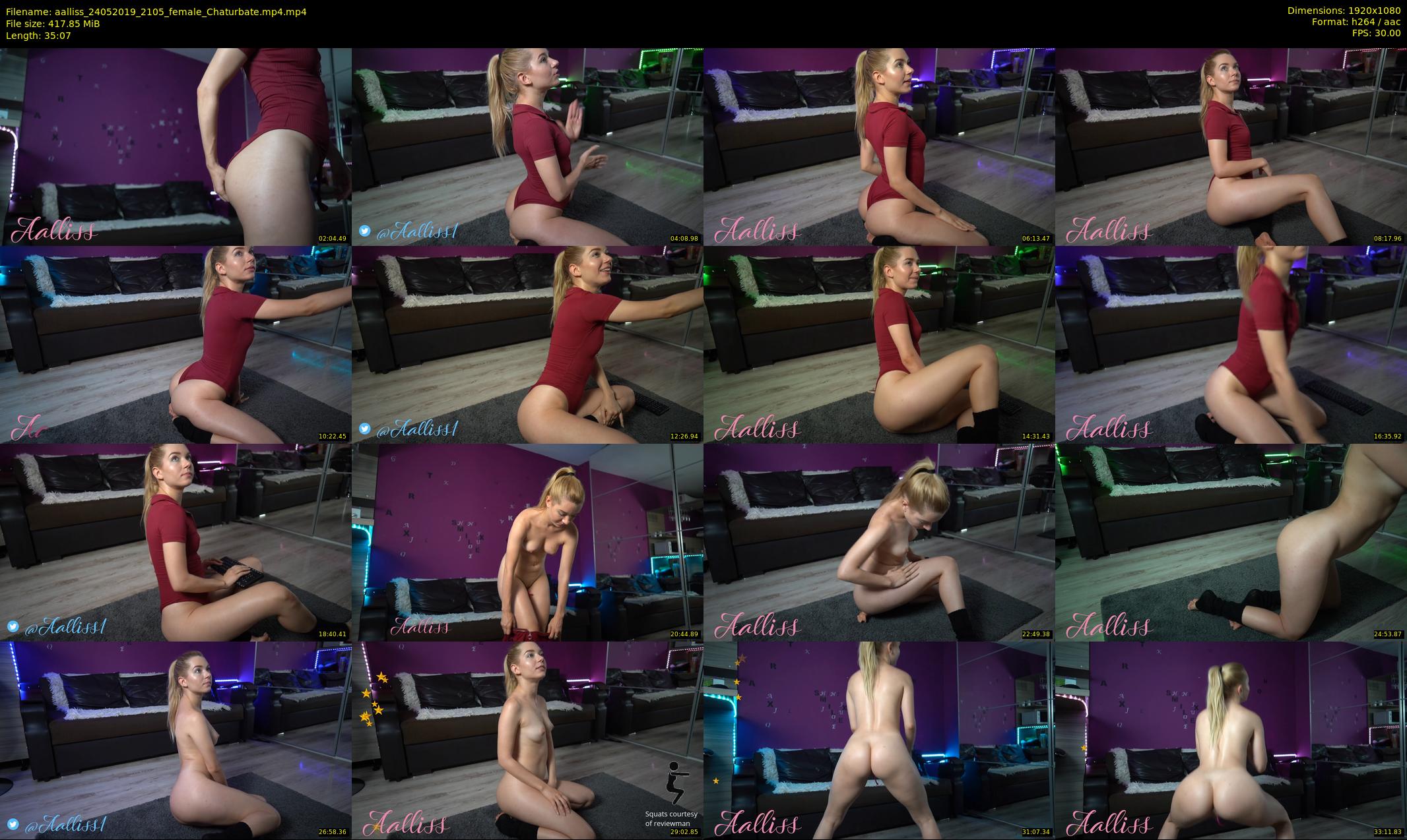 aalliss — 36 minute Chaturbate female cam show recording, 1080p, May 24, 2019