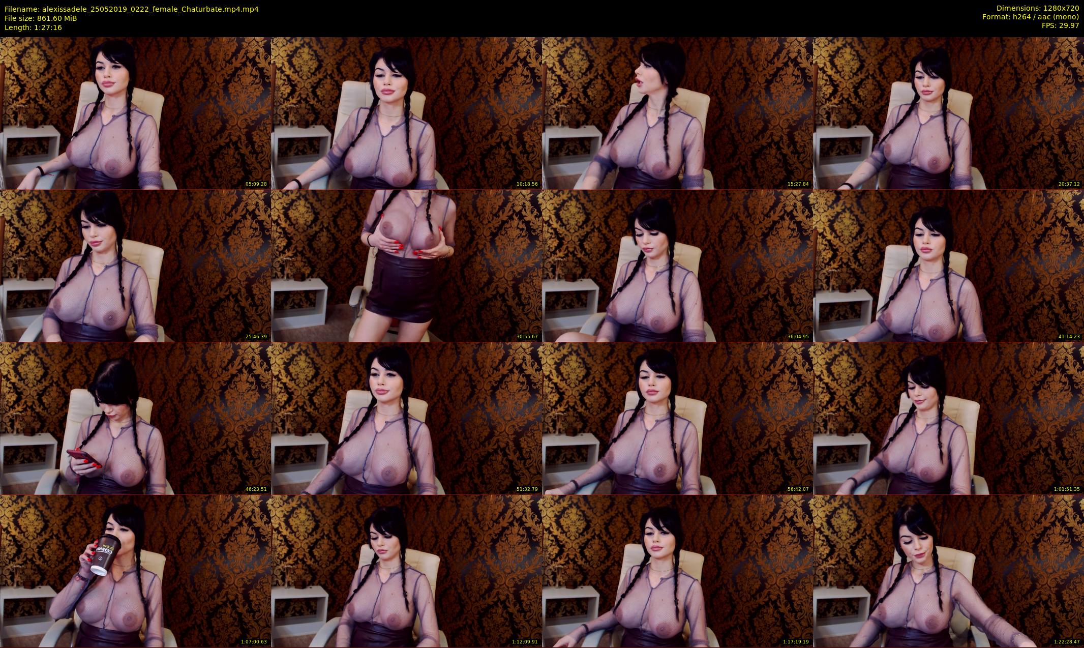 alexissadele — 88 minute Chaturbate female cam show recording, 720p, May 25, 2019