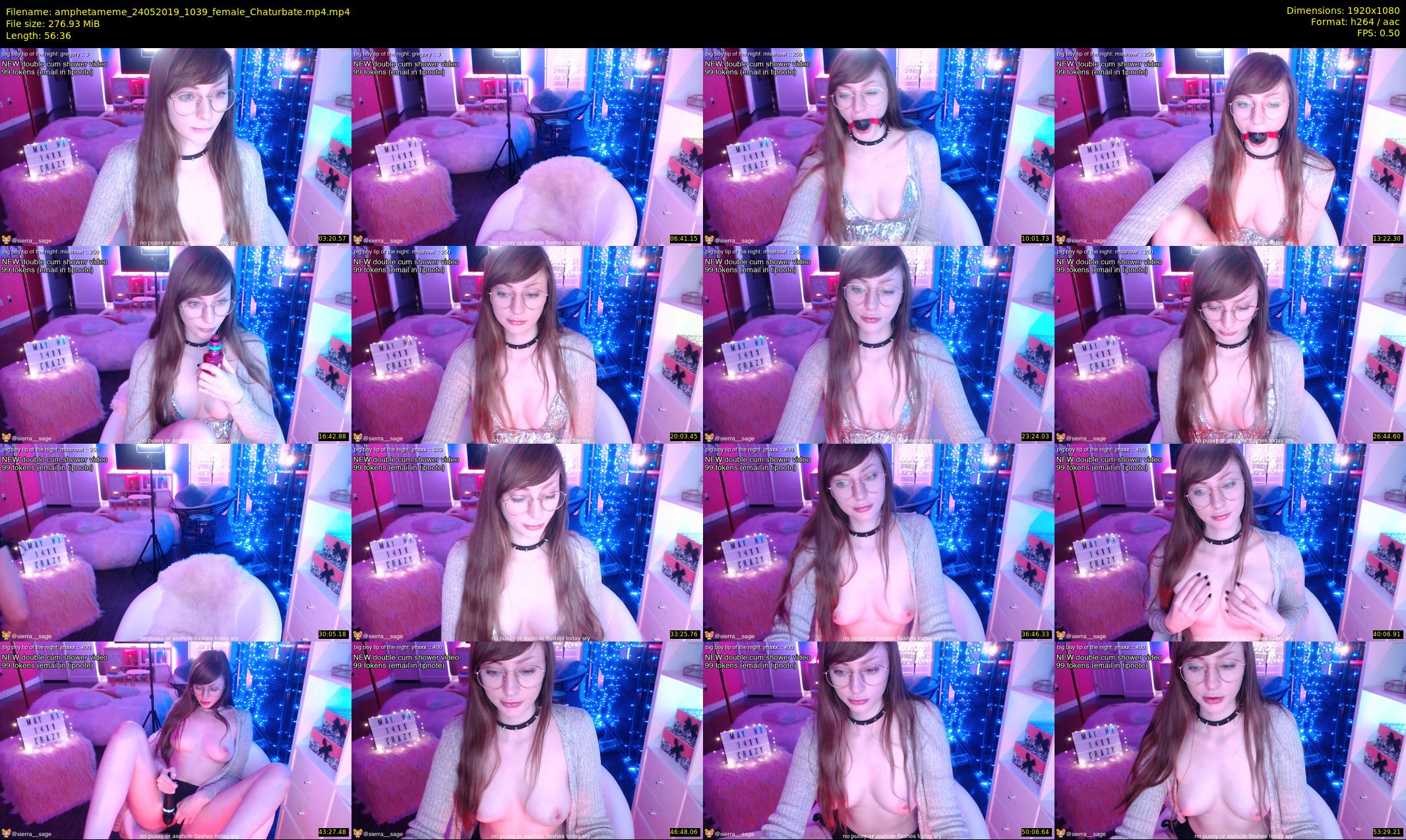 amphetameme — 57 minute Chaturbate female cam show recording, 1080p, May 24, 2019