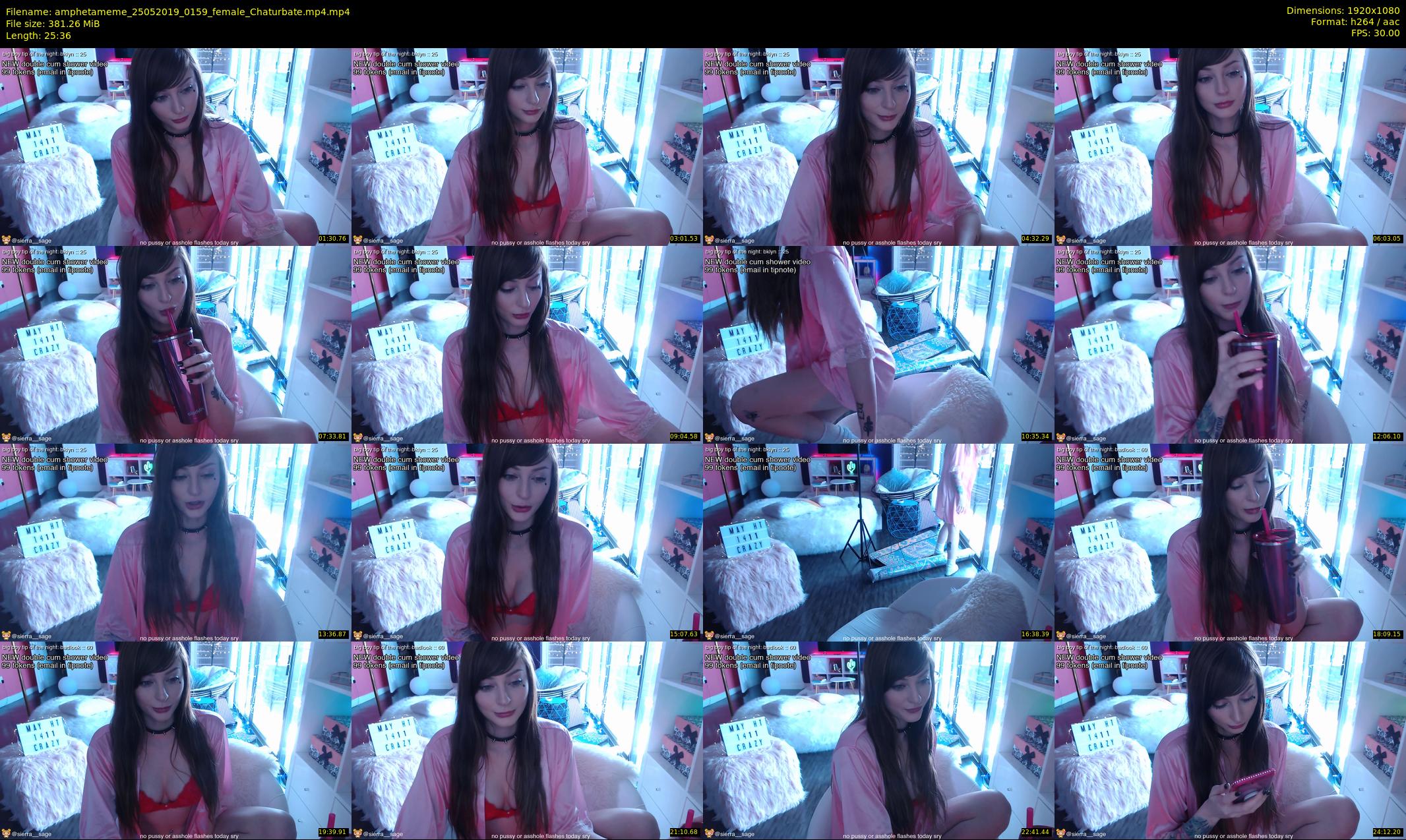 amphetameme — 26 minute Chaturbate female cam show recording, 1080p, May 25, 2019