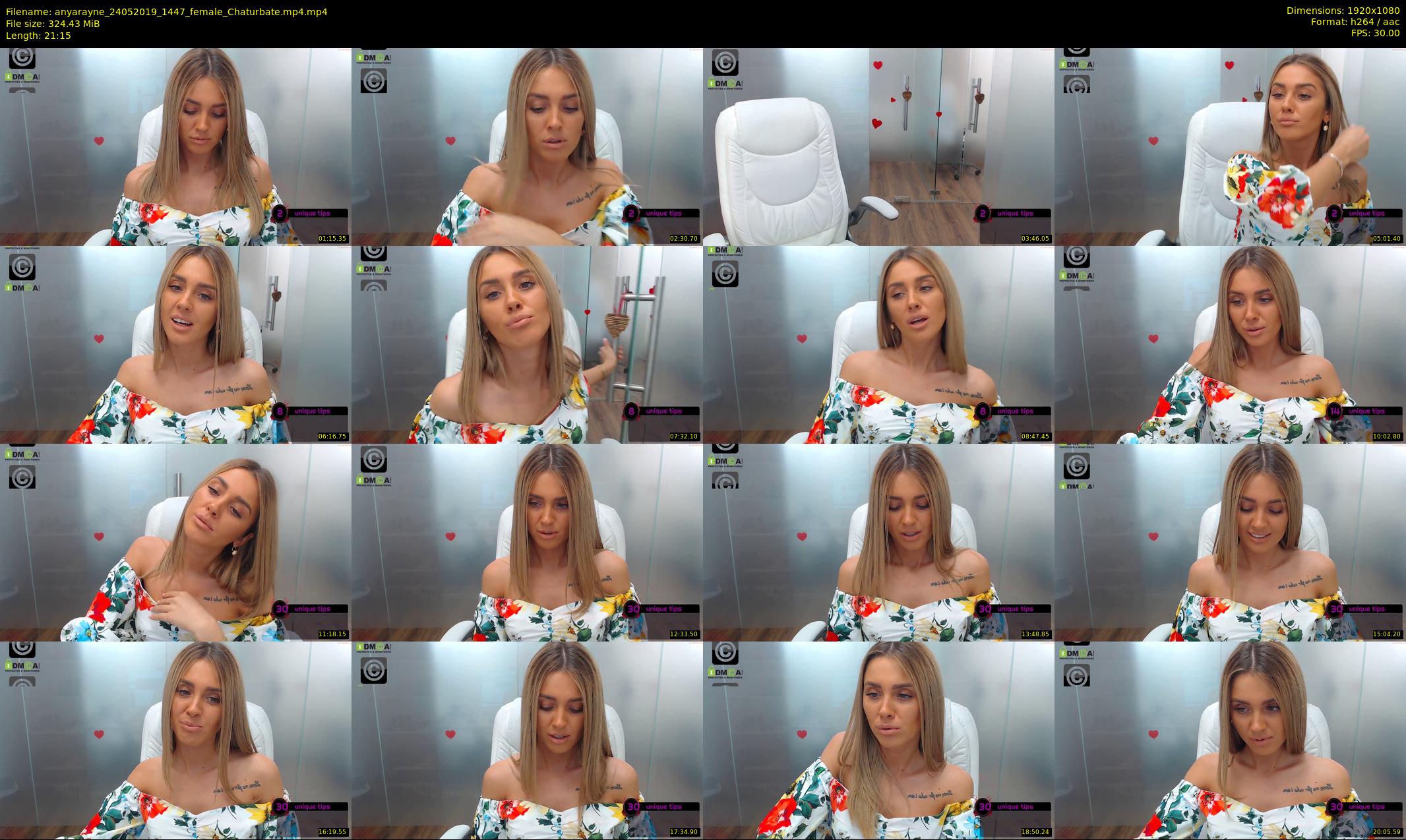 anyarayne — 22 minute Chaturbate female cam show recording, 1080p, May 24, 2019