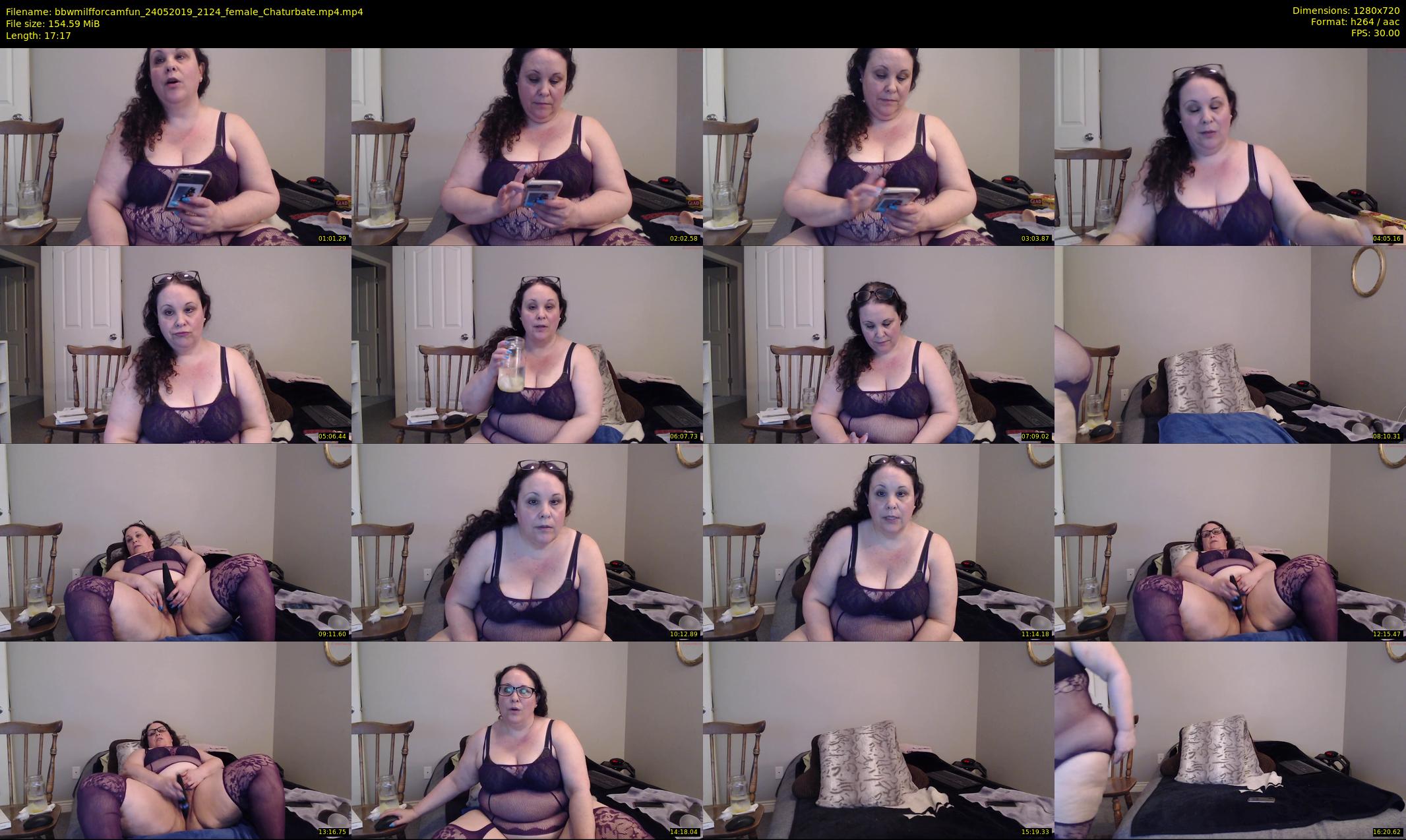 bbwmilfforcamfun — 18 minute Chaturbate female cam show recording, 720p, May 24, 2019