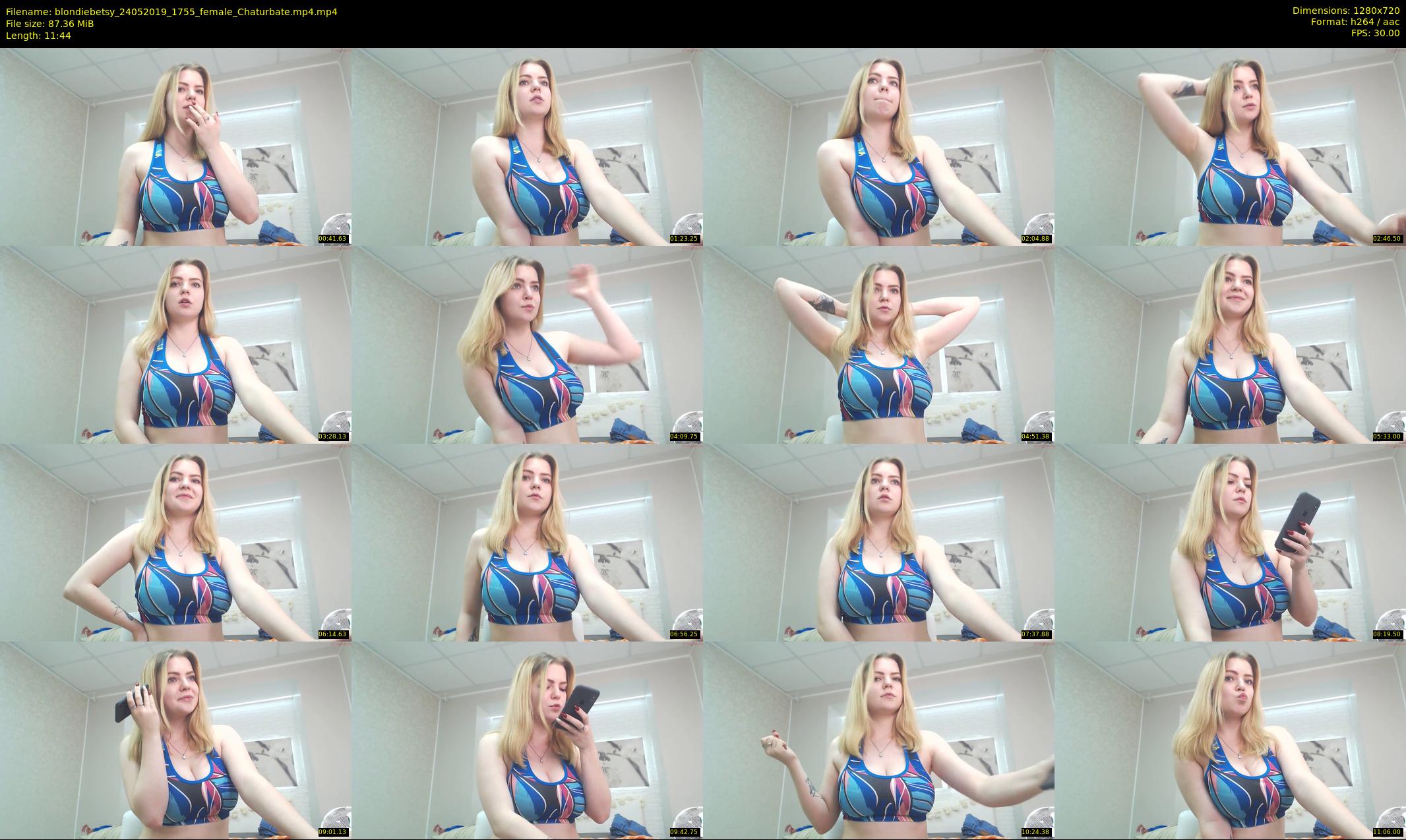 blondiebetsy — 12 minute Chaturbate female cam show recording, 720p, May 24, 2019