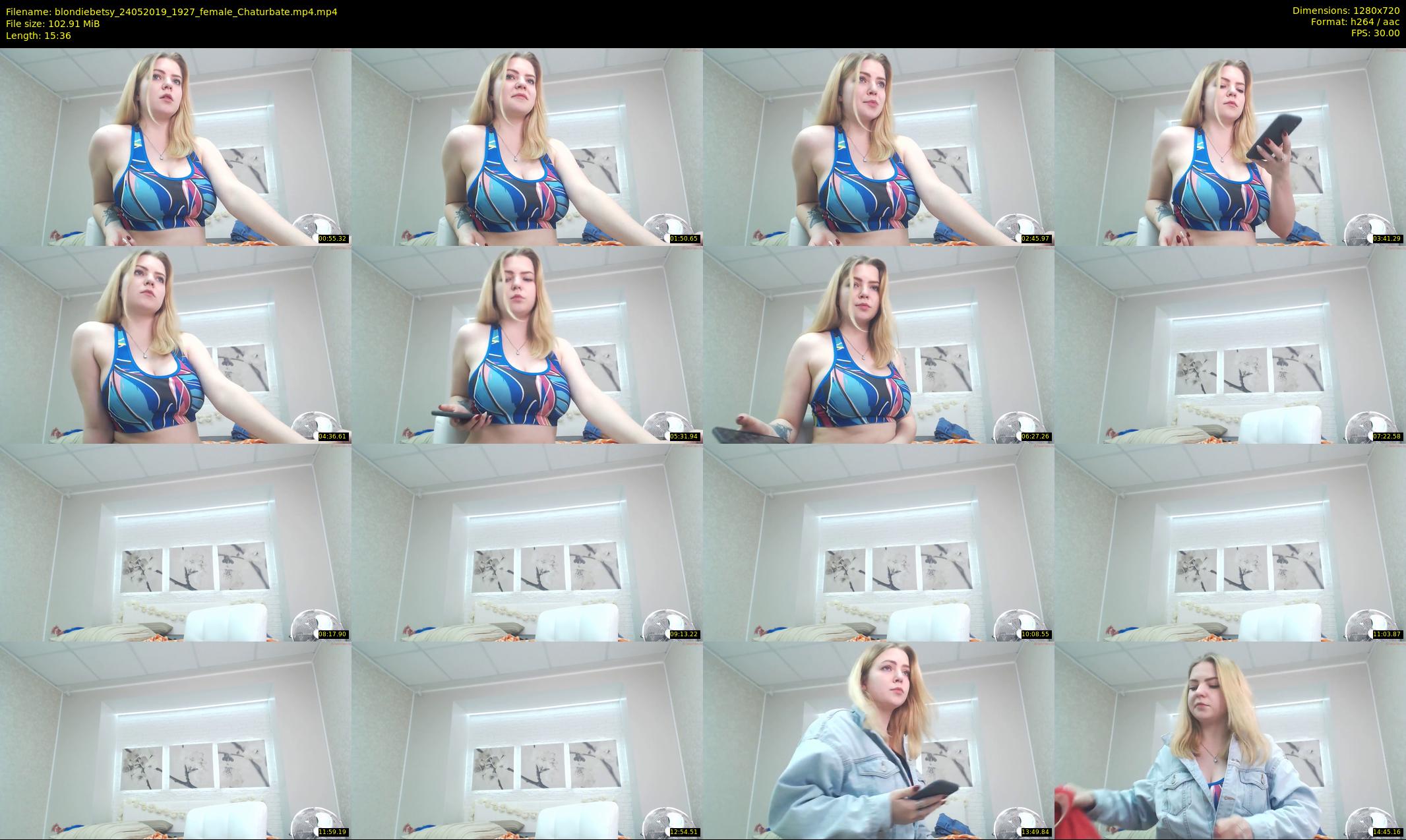 blondiebetsy — 16 minute Chaturbate female cam show recording, 720p, May 24, 2019