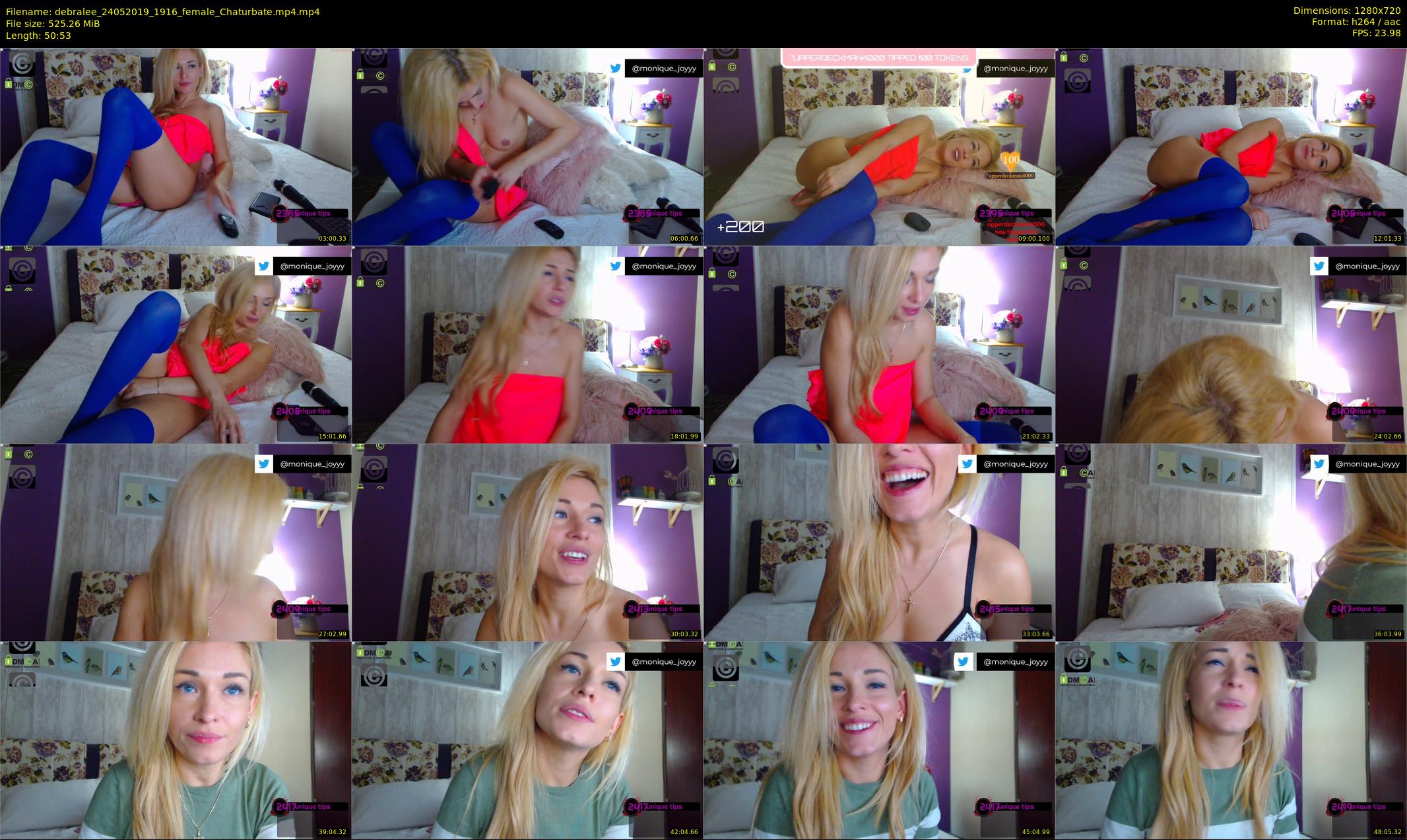 debralee — 51 minute Chaturbate female cam show recording, 720p, May 24, 2019