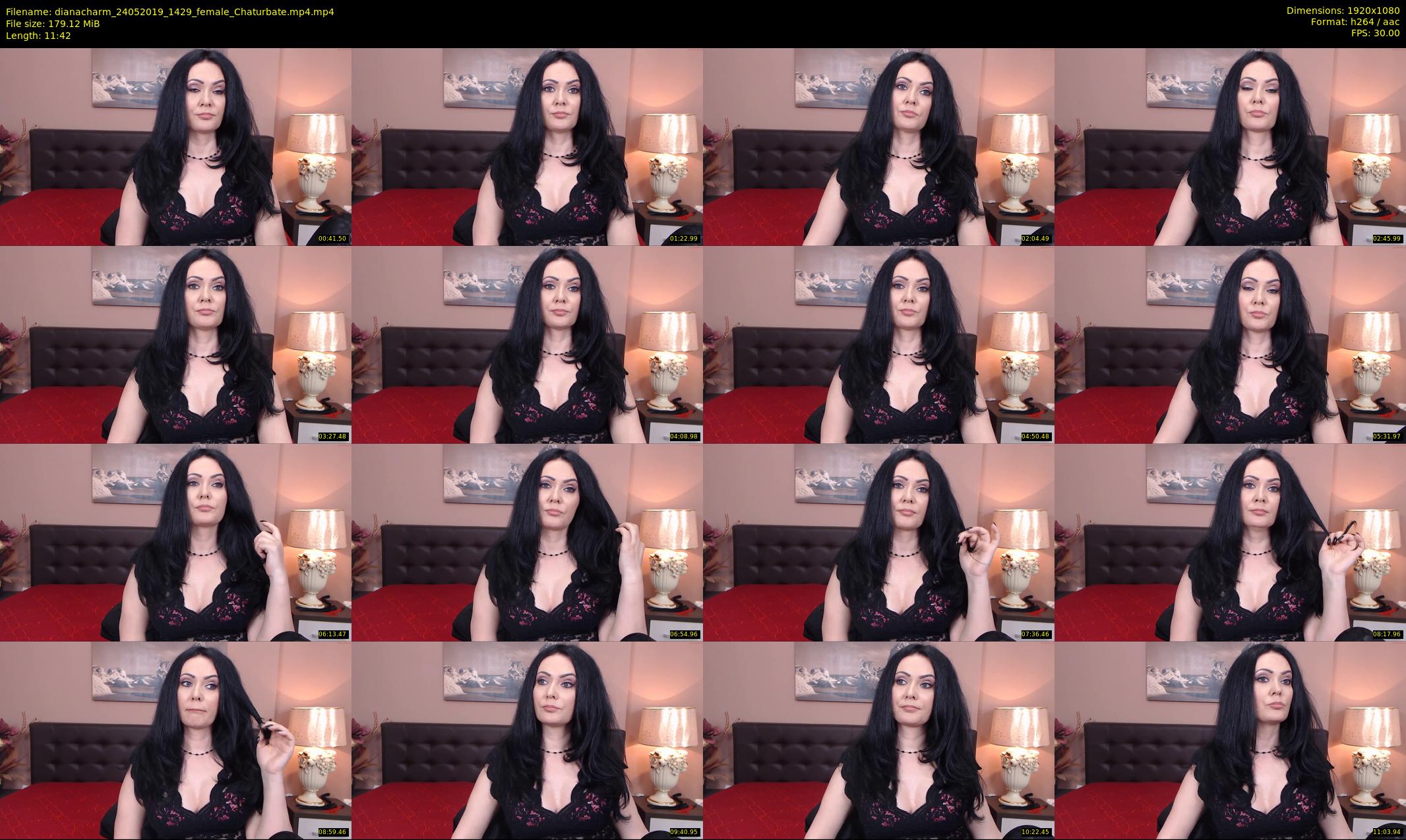 dianacharm — 12 minute Chaturbate female cam show recording, 1080p, May 24, 2019