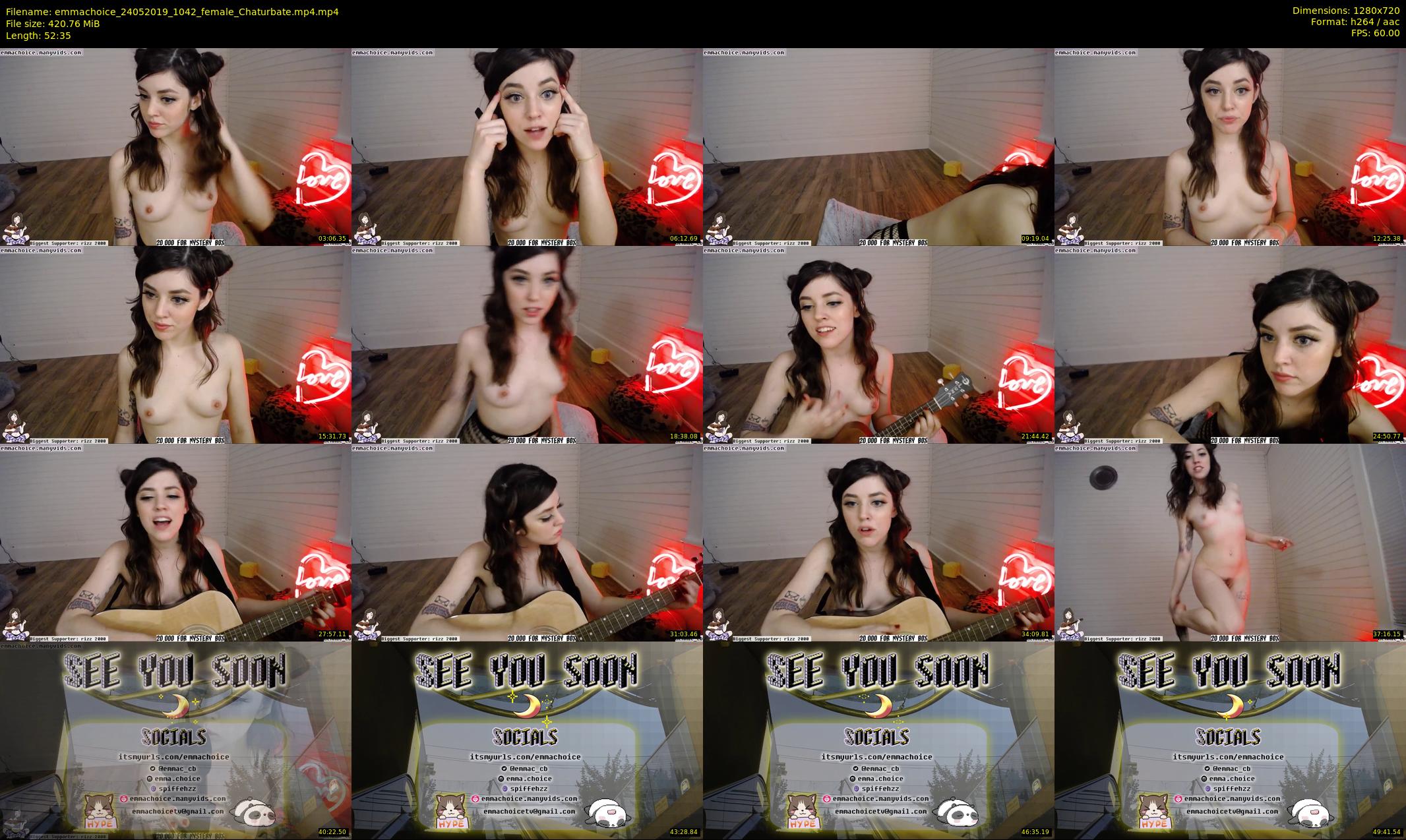 emmachoice — 53 minute Chaturbate female cam show recording, 720p, May 24, 2019