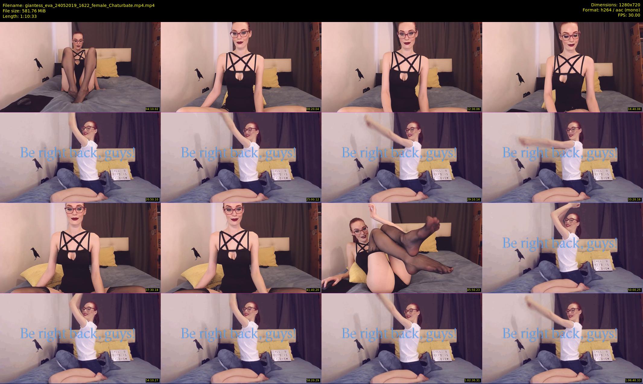 giantess_eva — 71 minute Chaturbate female cam show recording, 720p, May 24, 2019