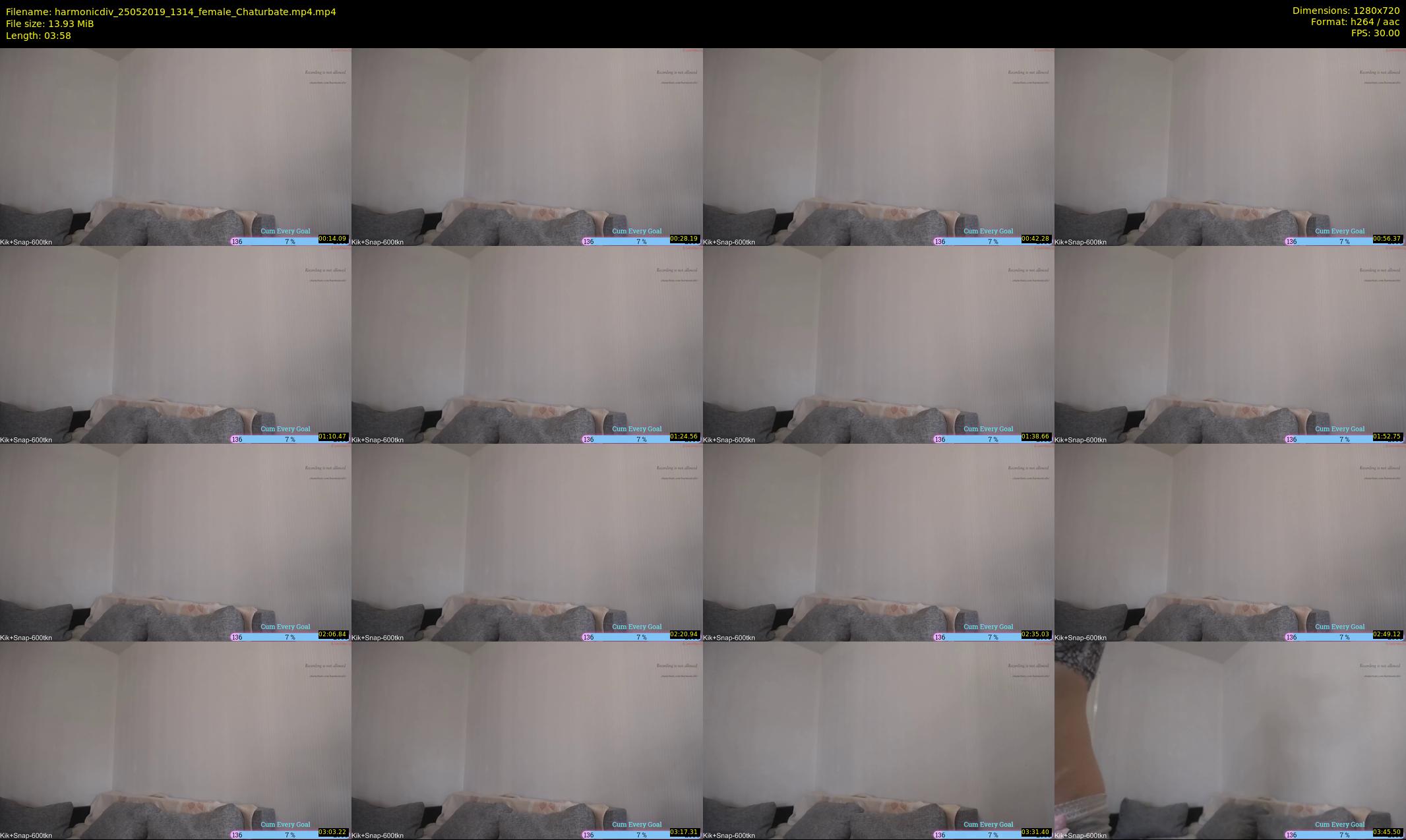 harmonicdiv — 4 minute Chaturbate female cam show recording, 720p, May 25, 2019