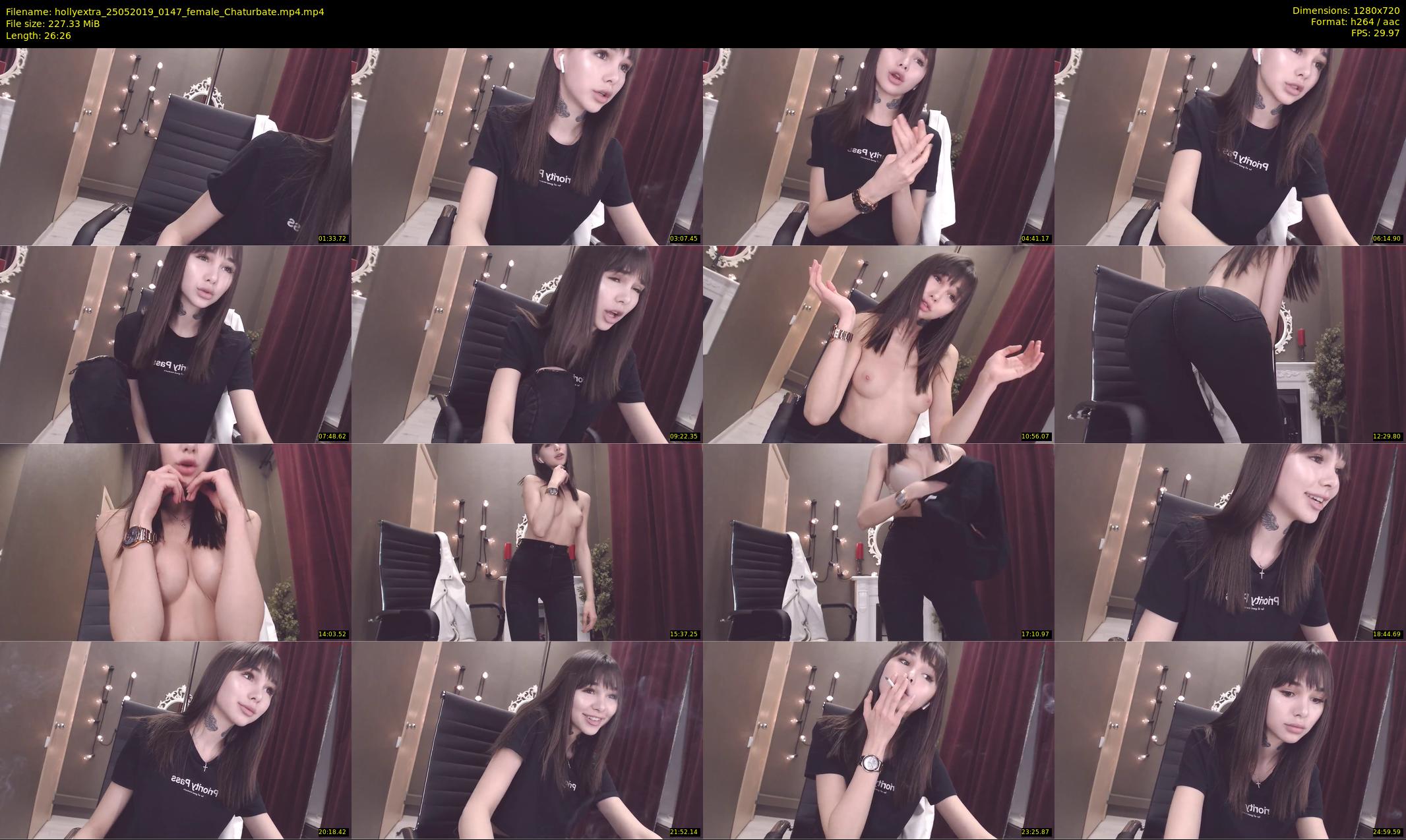 hollyextra — 27 minute Chaturbate female cam show recording, 720p, May 25, 2019
