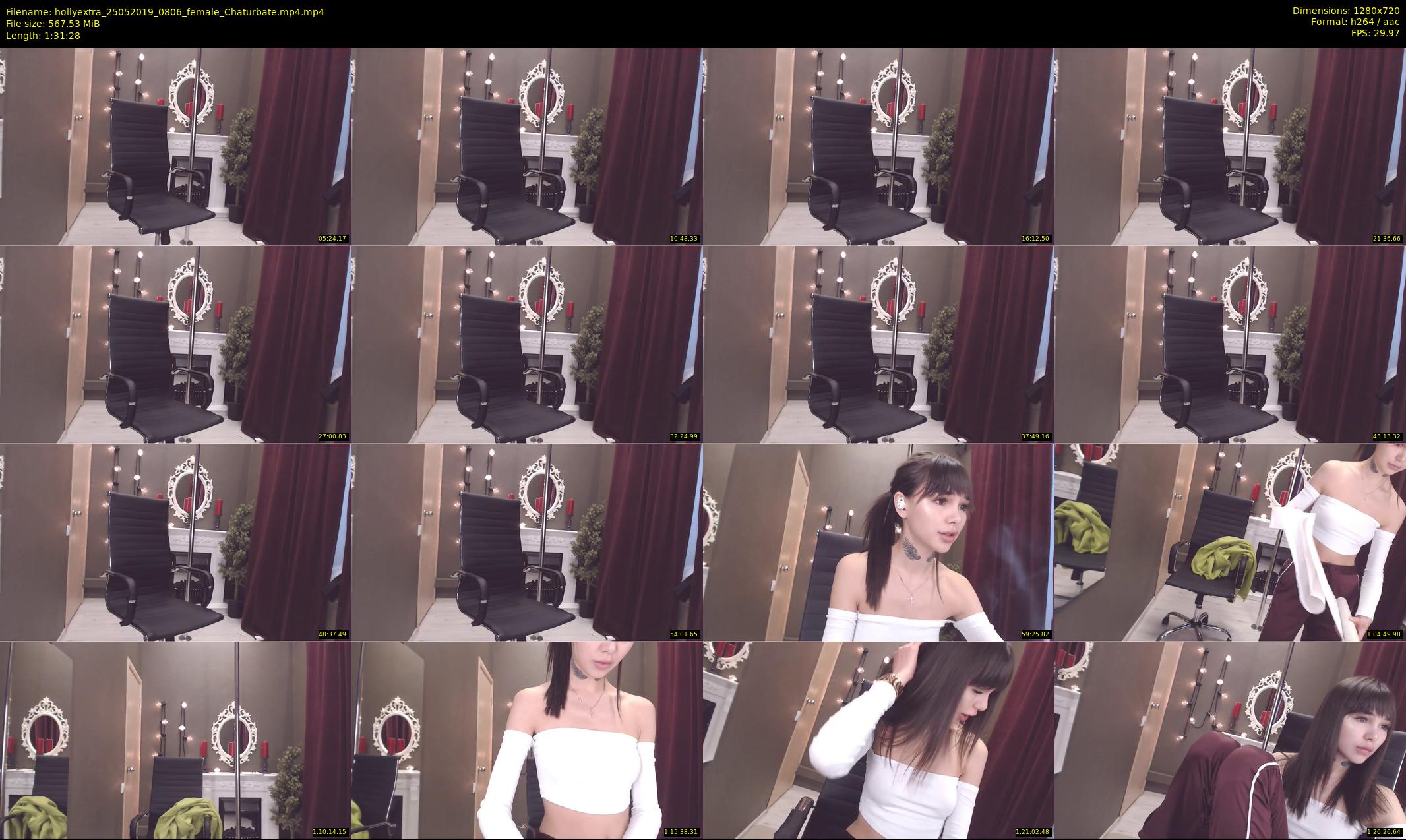 hollyextra — 92 minute Chaturbate female cam show recording, 720p, May 25, 2019