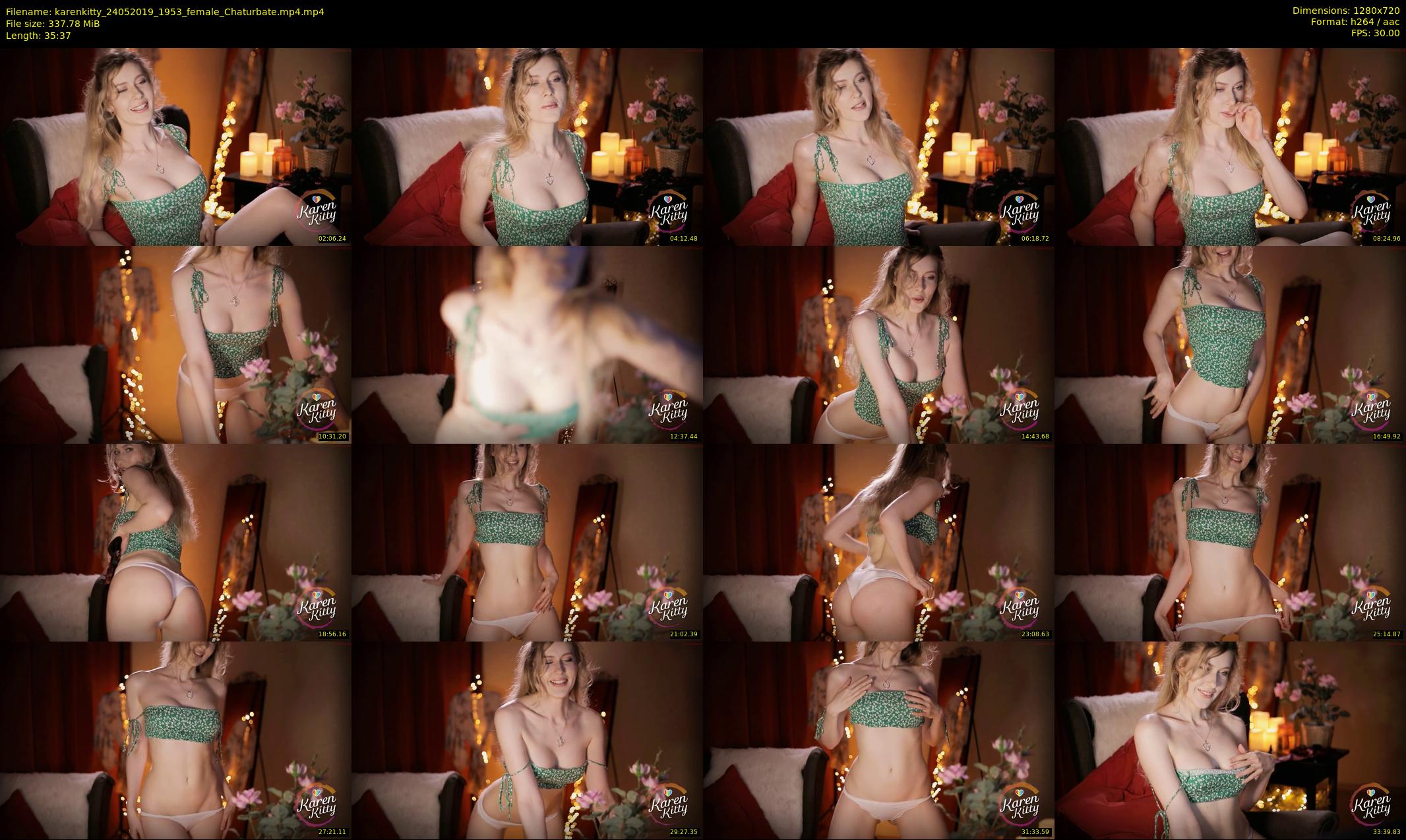 karenkitty — 36 minute Chaturbate female cam show recording, 720p, May 24, 2019