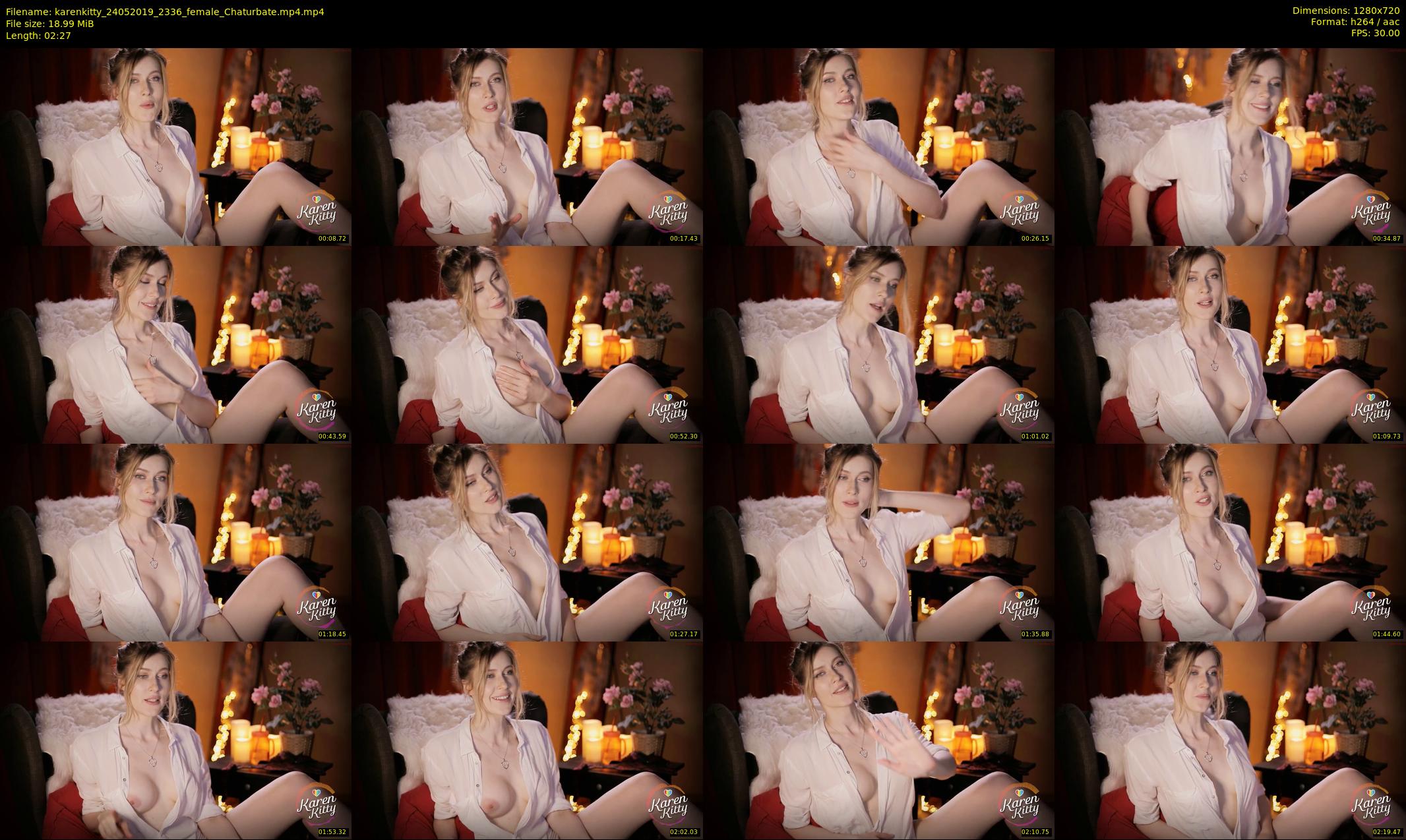 karenkitty — 3 minute Chaturbate female cam show recording, 720p, May 24, 2019