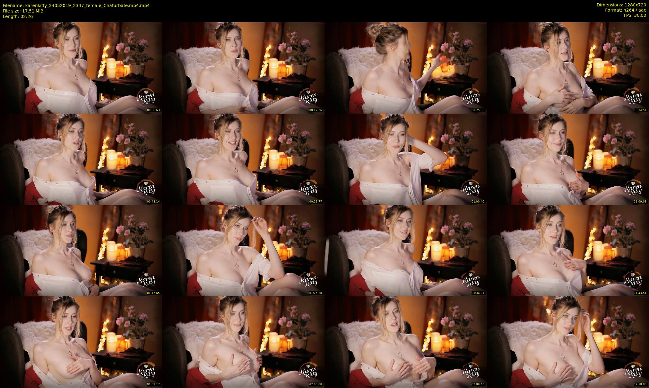 karenkitty — 3 minute Chaturbate female cam show recording, 720p, May 24, 2019