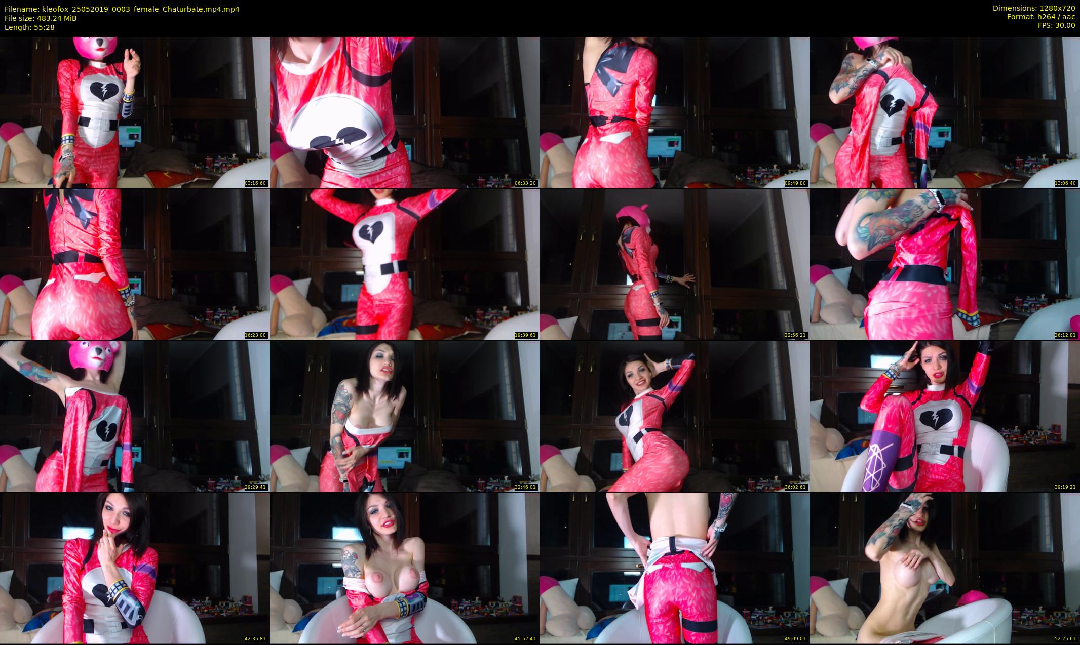 kleofox — 56 minute Chaturbate female cam show recording, 720p, May 25, 2019