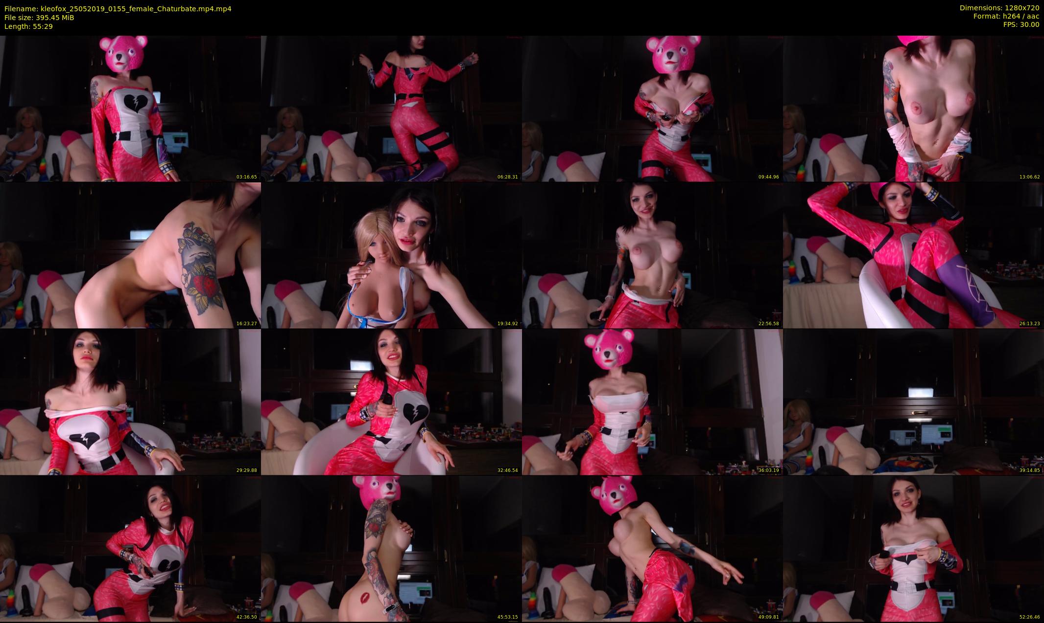 kleofox — 56 minute Chaturbate female cam show recording, 720p, May 25, 2019