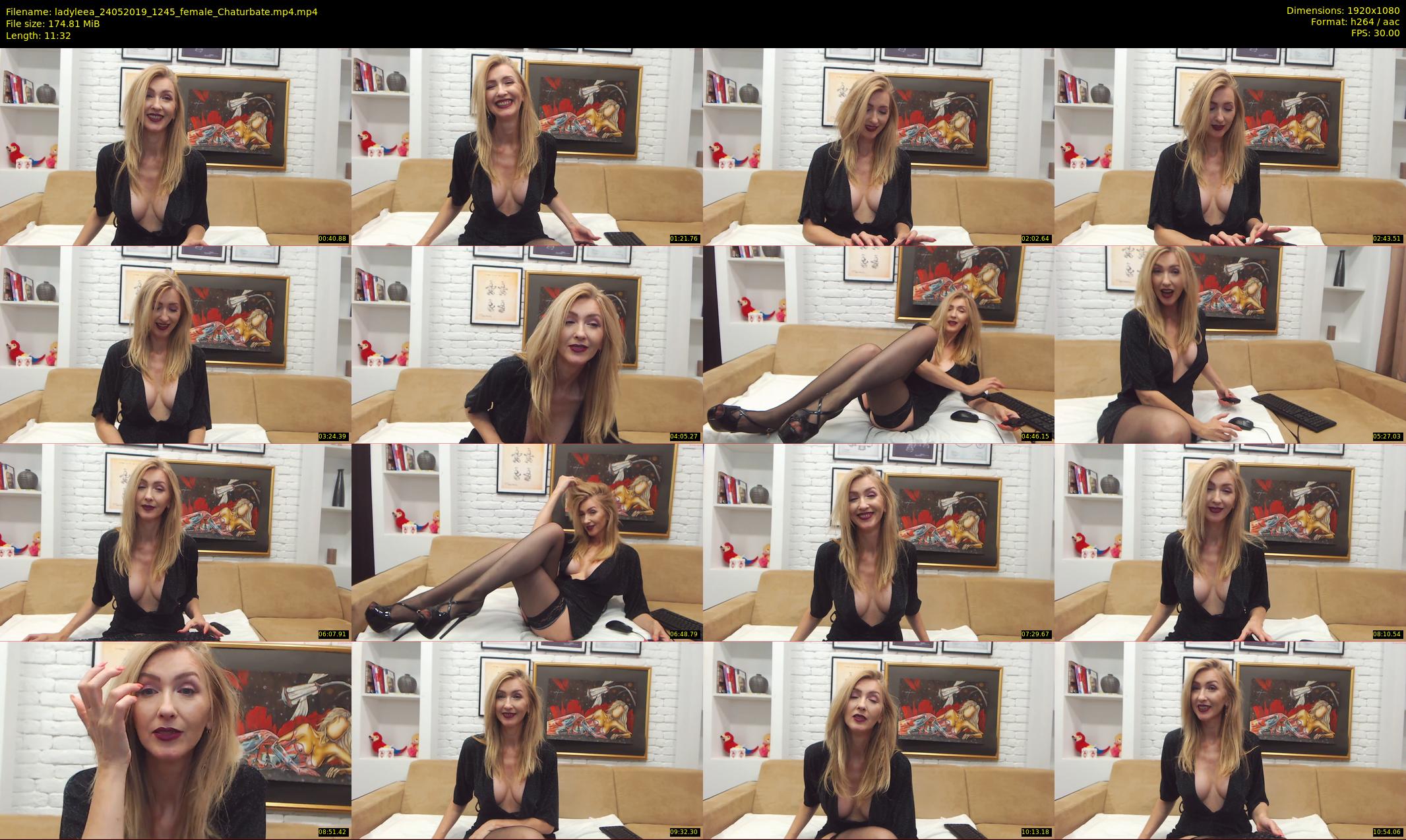ladyleea — 12 minute Chaturbate female cam show recording, 1080p, May 24, 2019