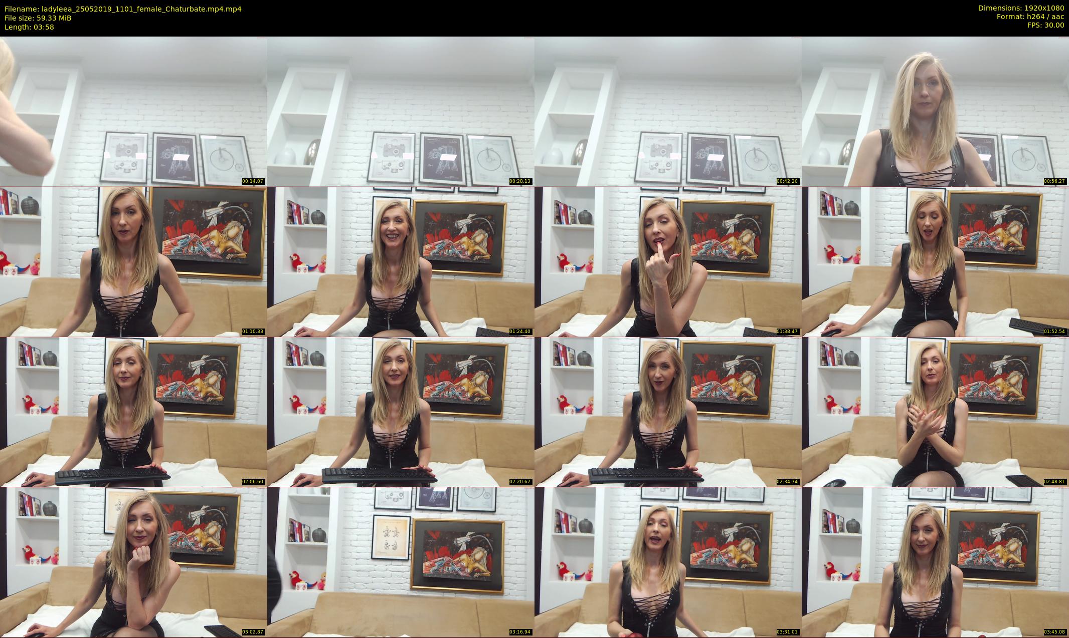 ladyleea — 4 minute Chaturbate female cam show recording, 1080p, May 25, 2019