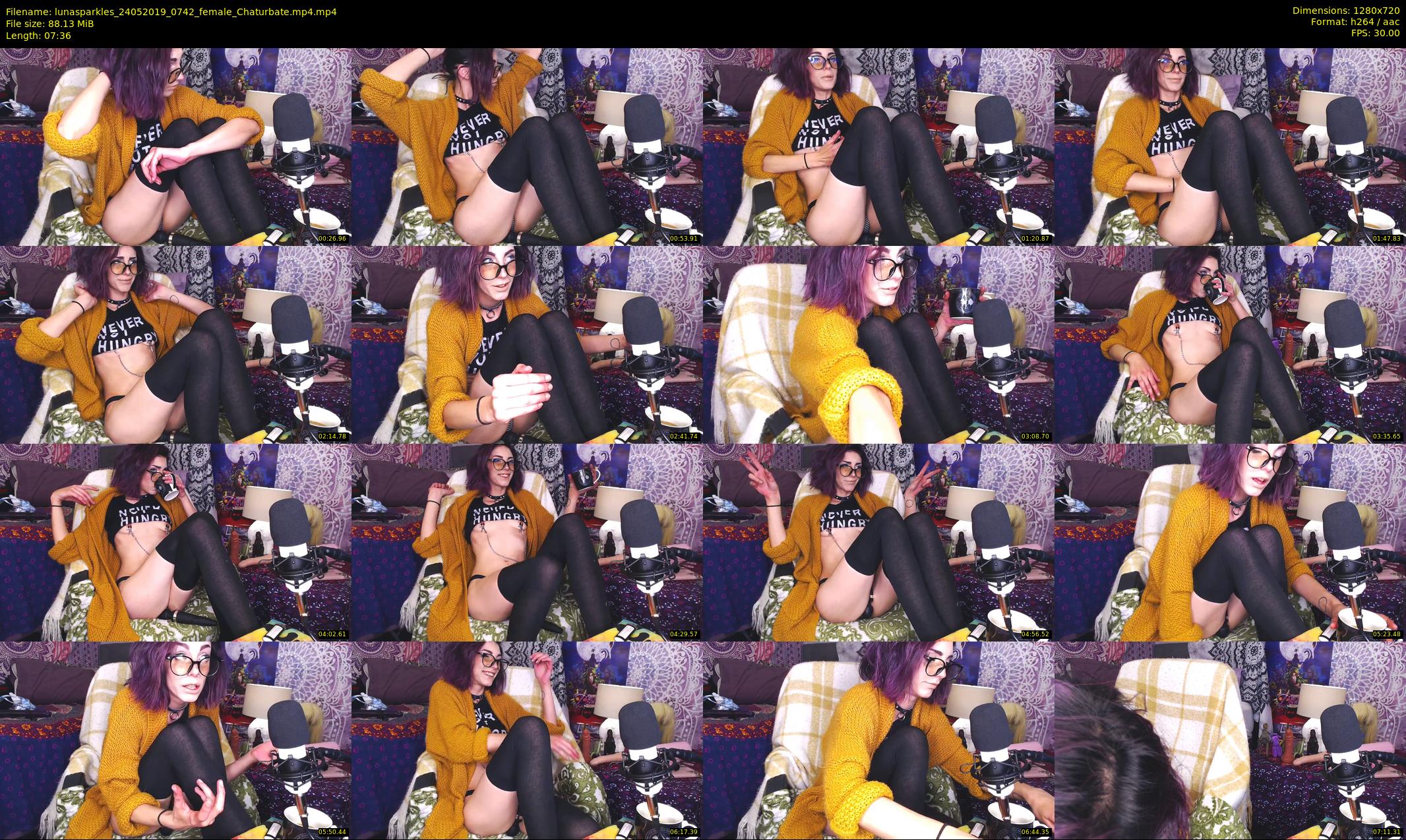 lunasparkles — 8 minute Chaturbate female cam show recording, 720p, May 24, 2019