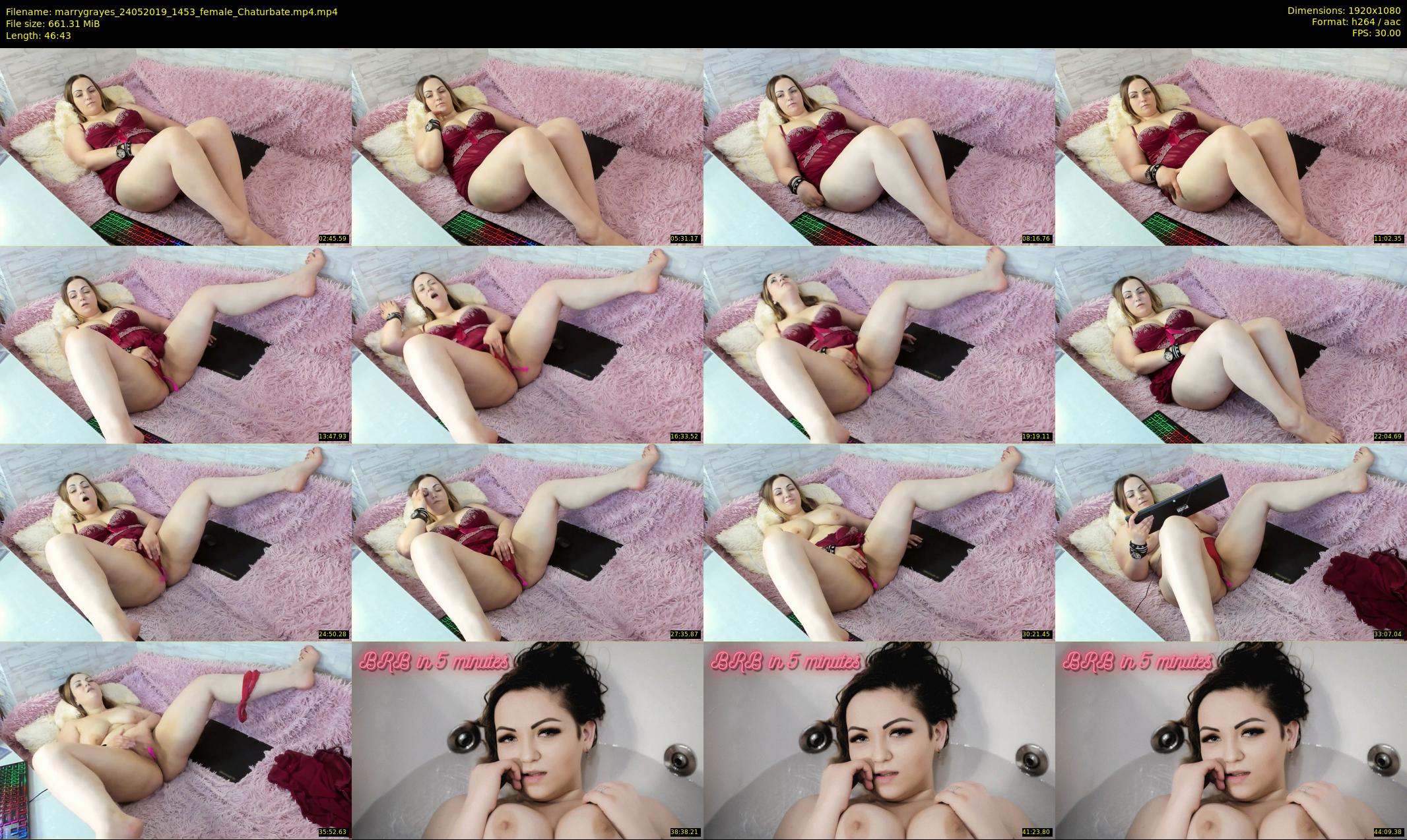 marrygrayes — 47 minute Chaturbate female cam show recording, 1080p, May 24, 2019