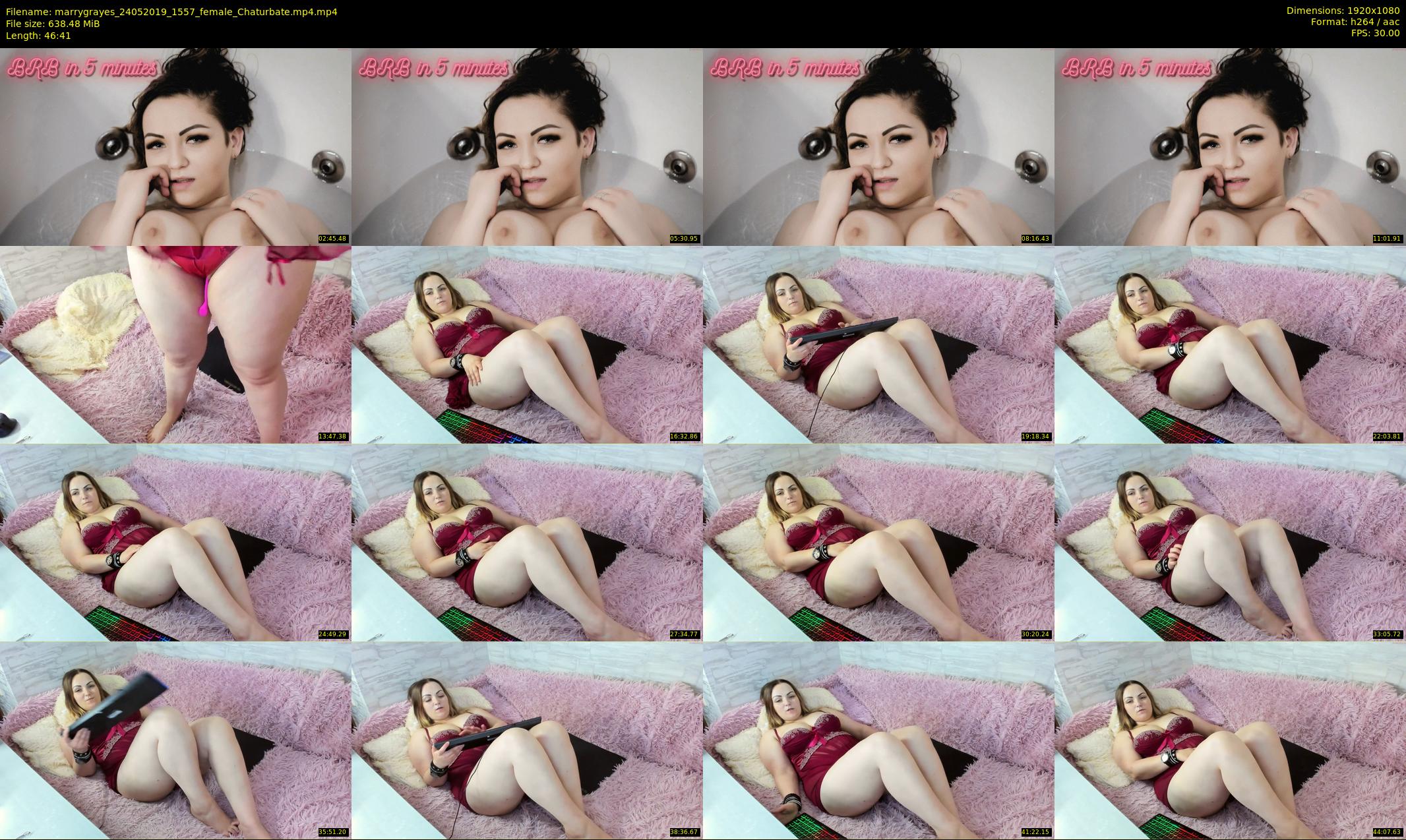 marrygrayes — 47 minute Chaturbate female cam show recording, 1080p, May 24, 2019
