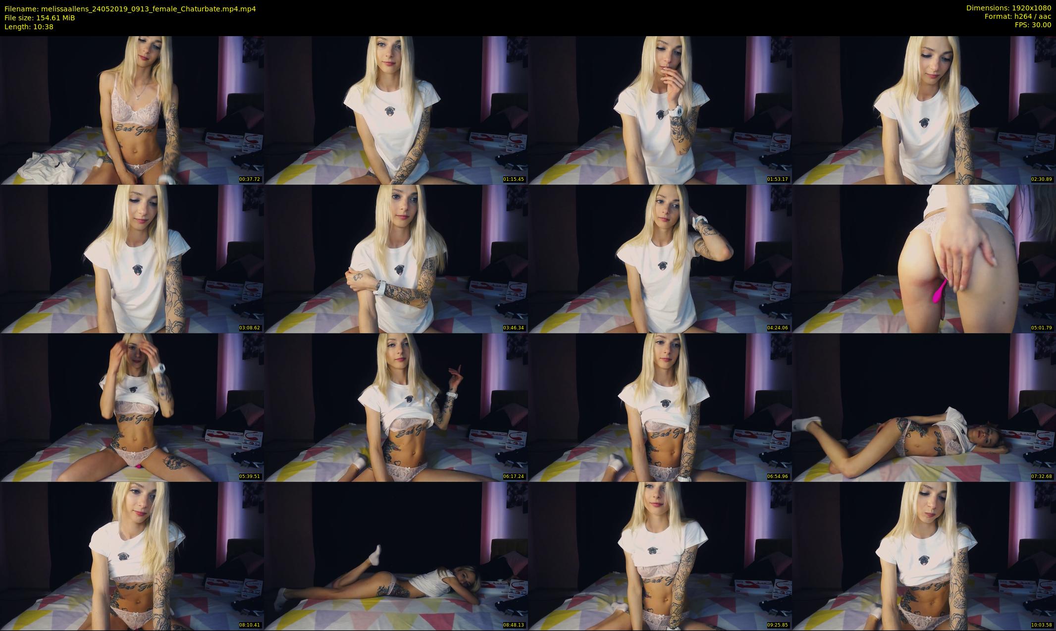 melissaallens — 11 minute Chaturbate female cam show recording, 1080p, May 24, 2019