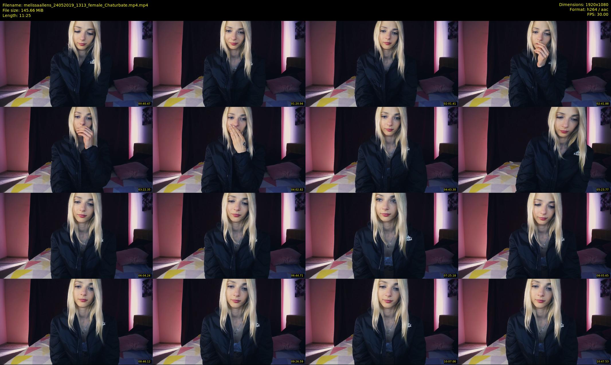 melissaallens — 12 minute Chaturbate female cam show recording, 1080p, May 24, 2019