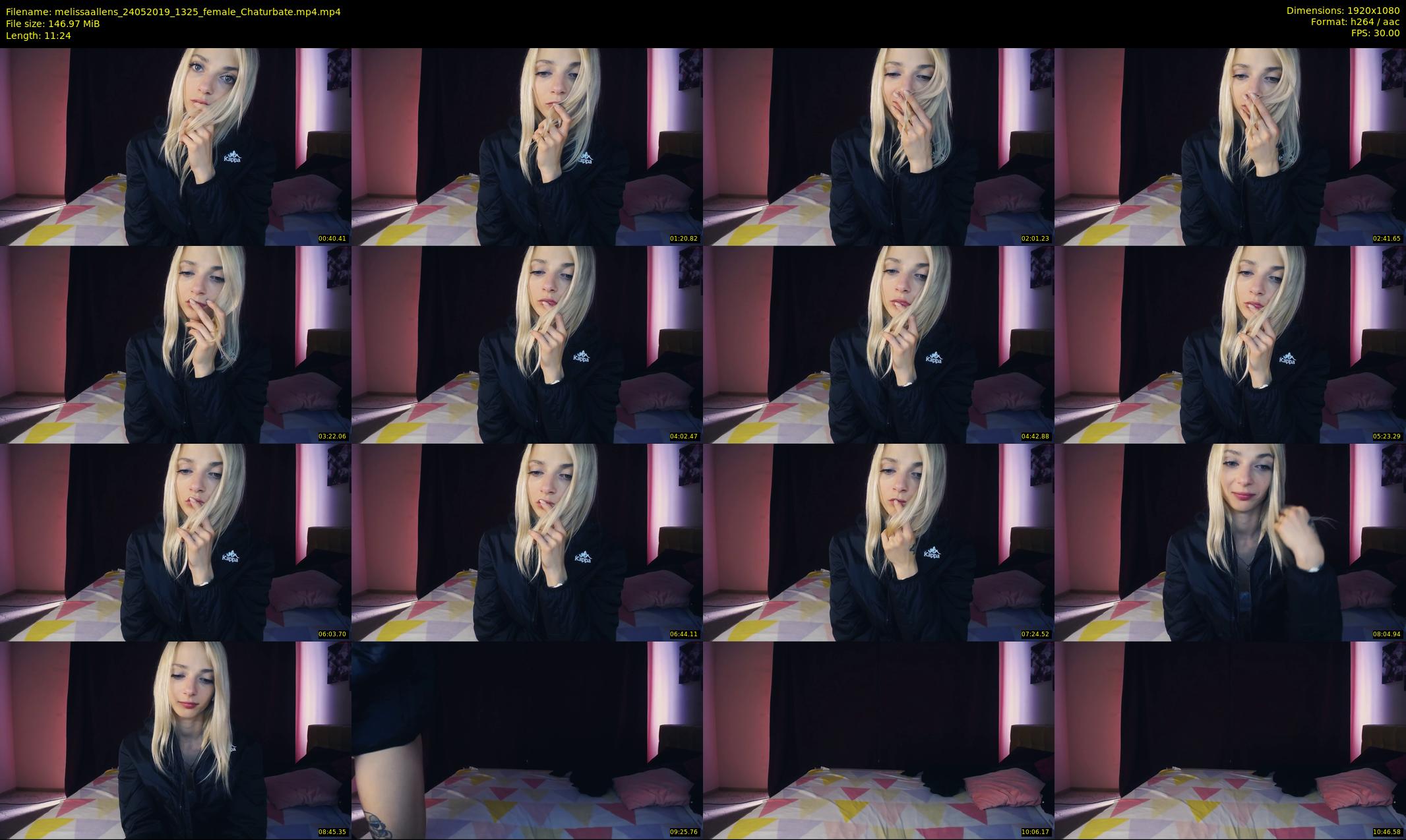 melissaallens — 12 minute Chaturbate female cam show recording, 1080p, May 24, 2019