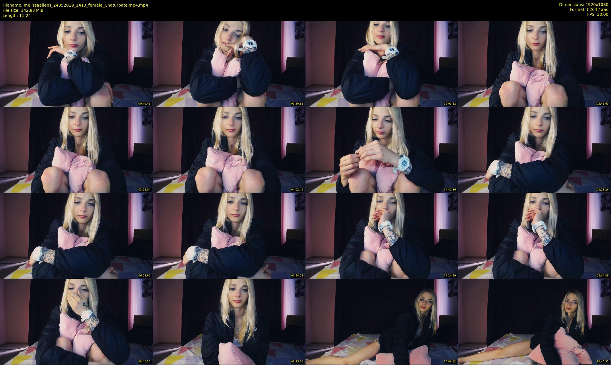 melissaallens — 12 minute Chaturbate female cam show recording, 1080p, May 24, 2019
