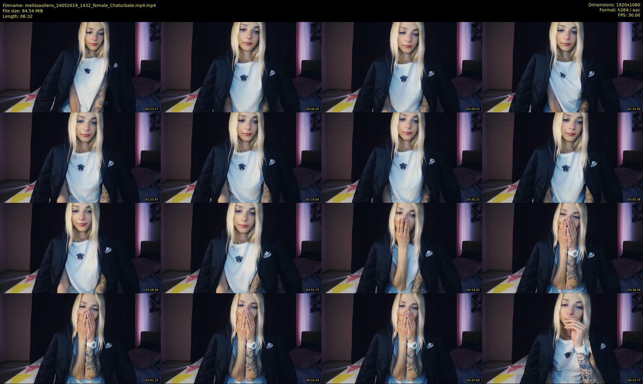 melissaallens — 7 minute Chaturbate female cam show recording, 1080p, May 24, 2019
