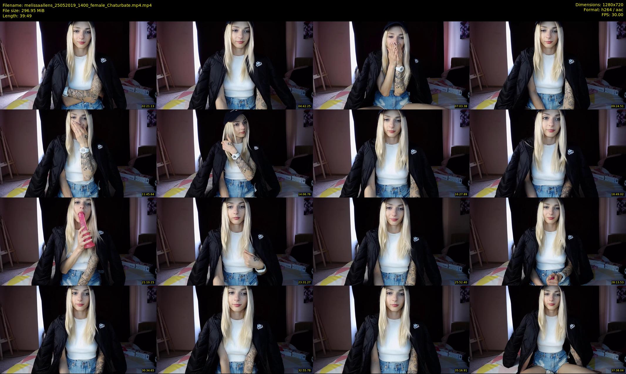 melissaallens — 40 minute Chaturbate female cam show recording, 720p, May 25, 2019