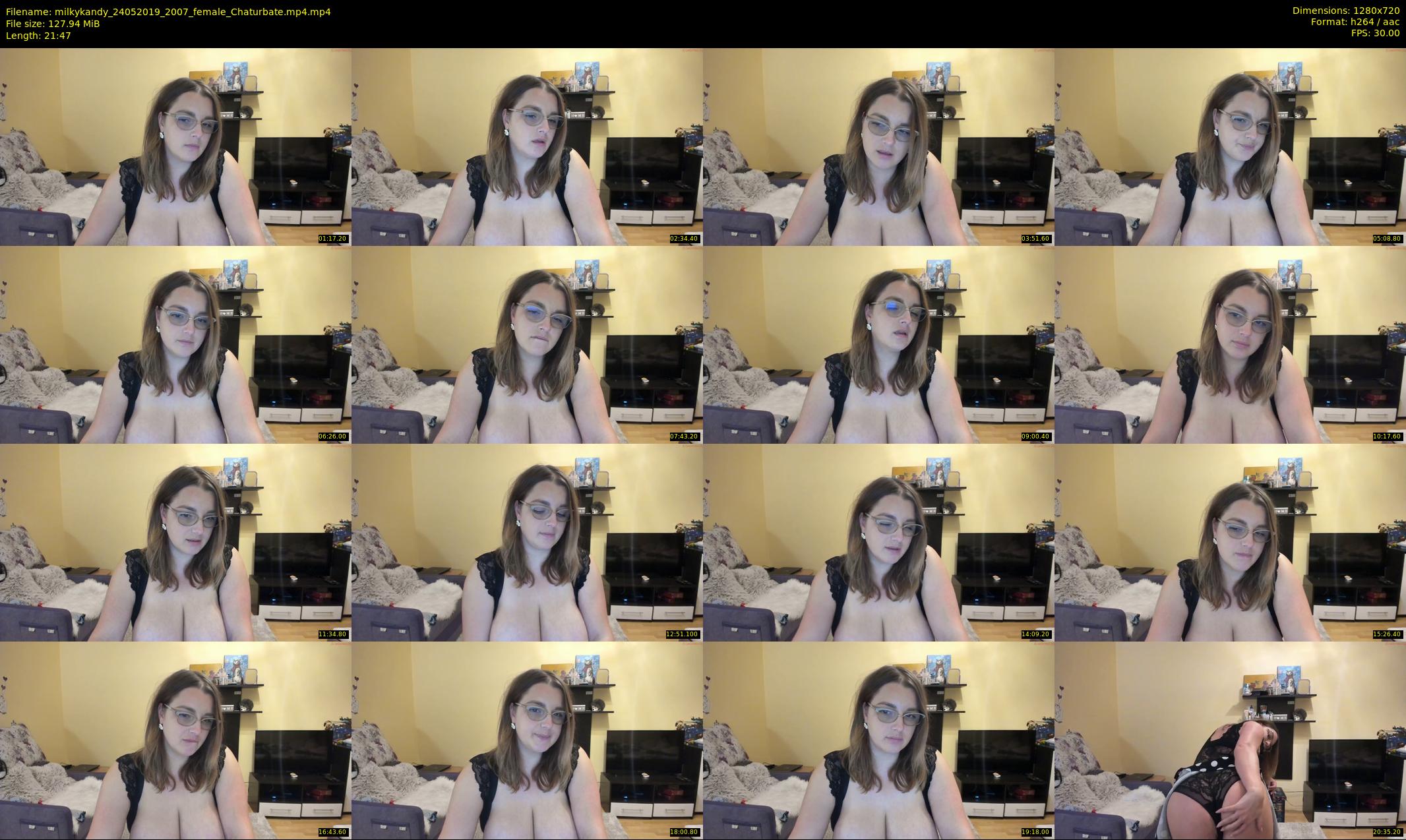 milkykandy — 22 minute Chaturbate female cam show recording, 720p, May 24, 2019