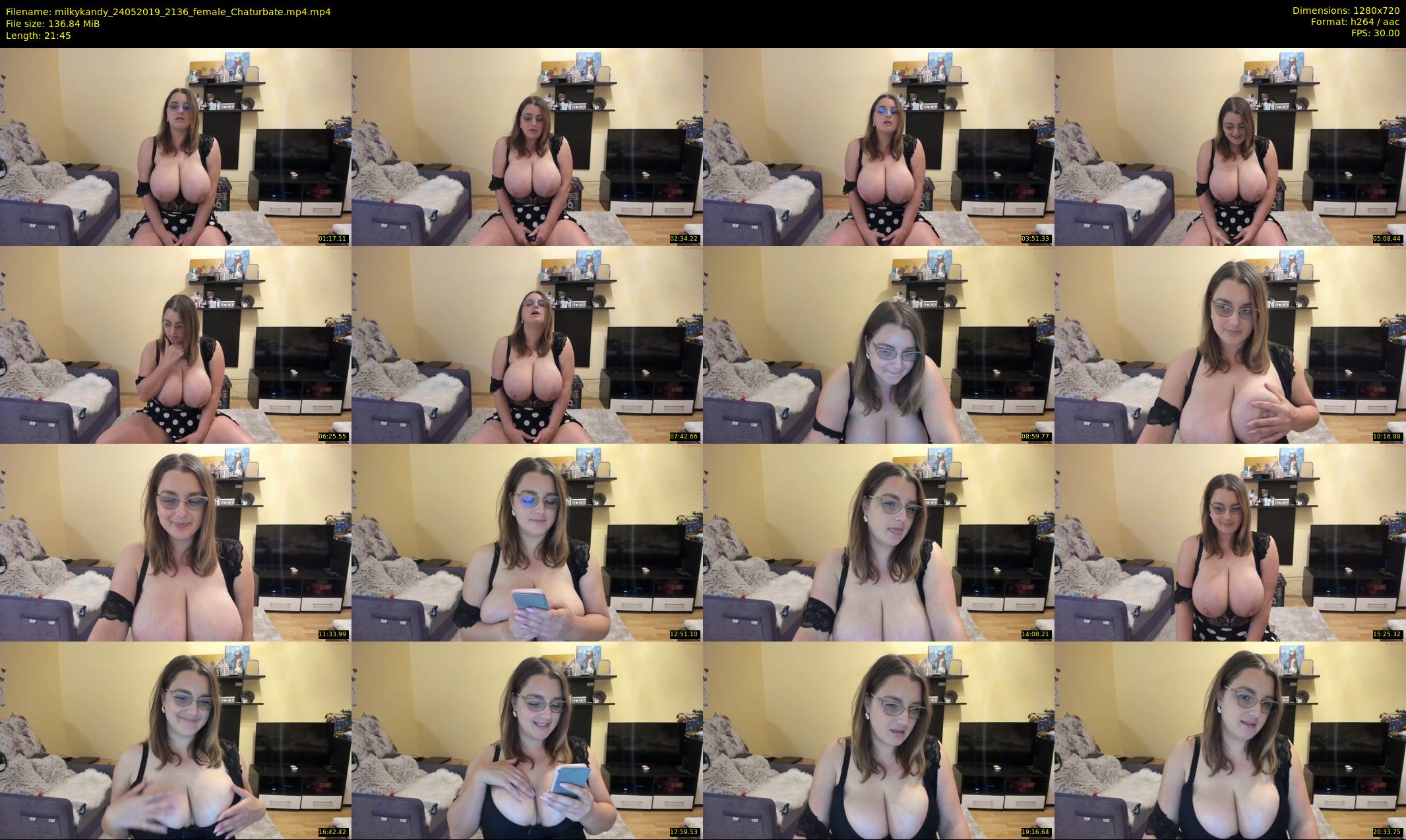 milkykandy — 22 minute Chaturbate female cam show recording, 720p, May 24, 2019