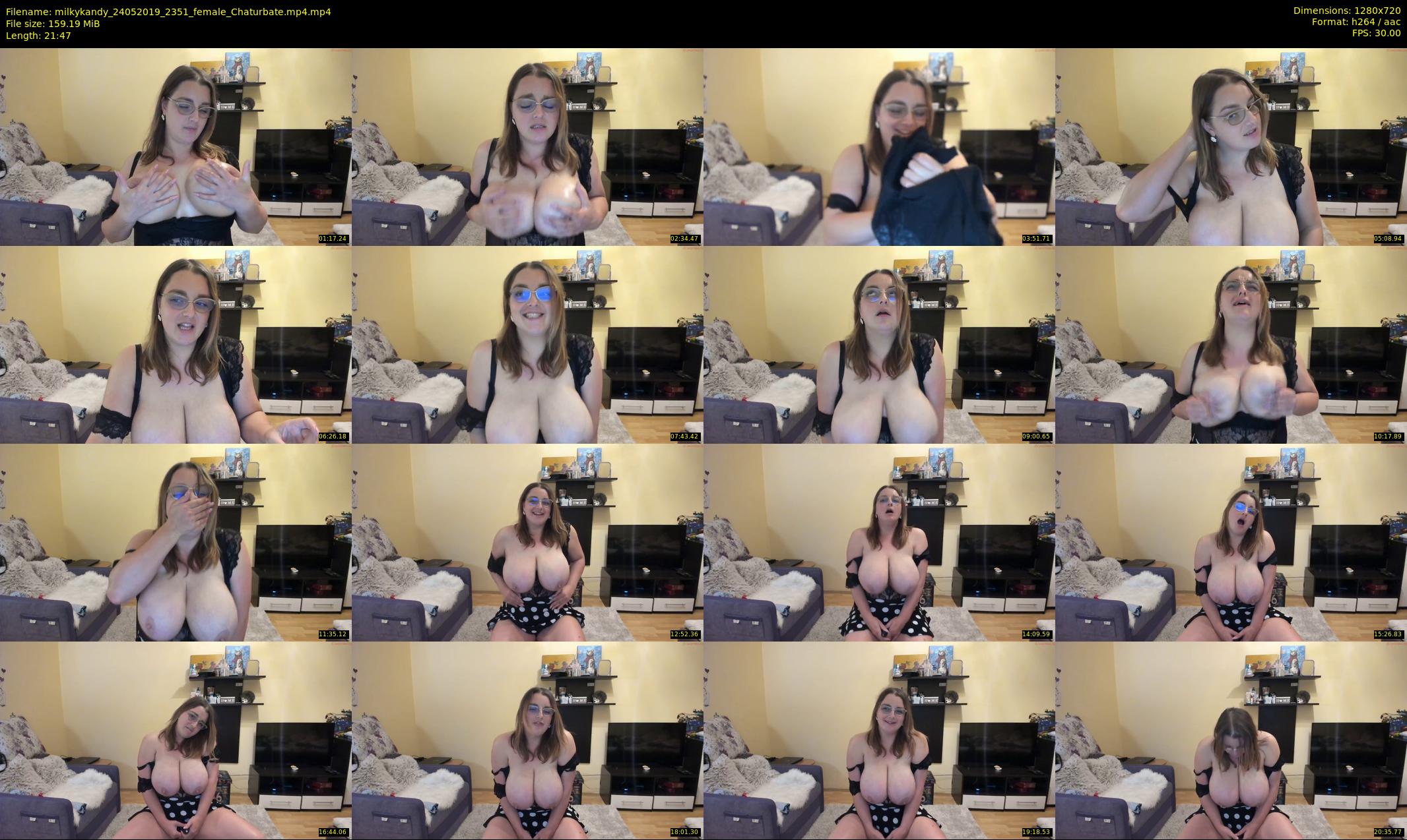 milkykandy — 22 minute Chaturbate female cam show recording, 720p, May 24, 2019