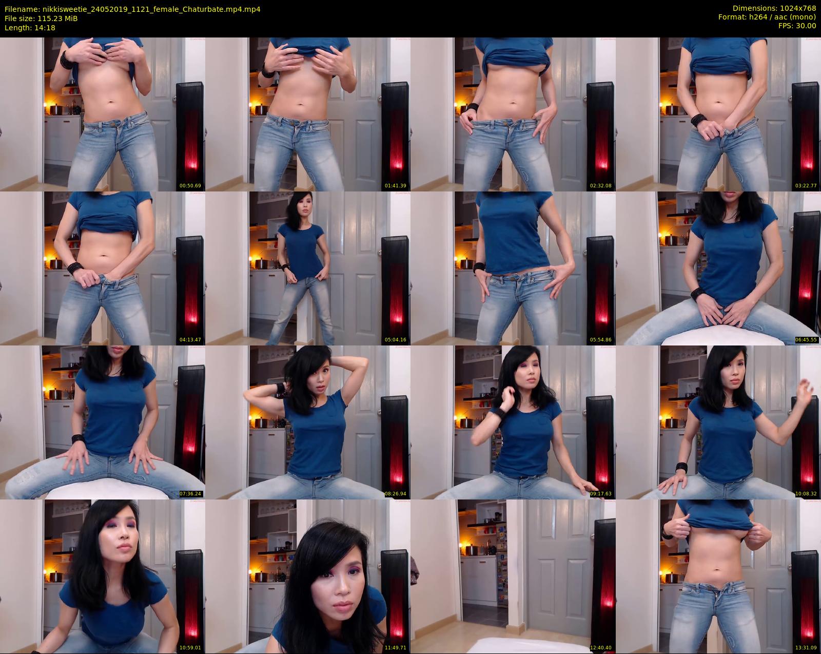 nikkisweetie — 15 minute Chaturbate female cam show recording, 720p, May 24, 2019