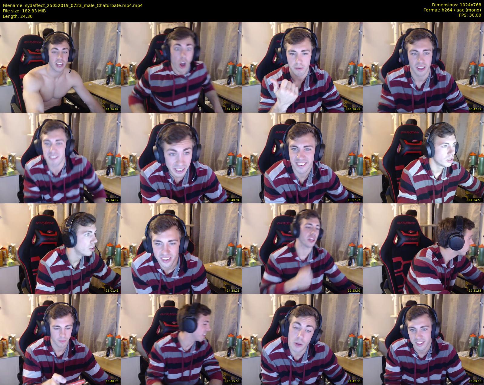 sydaffect — 25 minute Chaturbate male cam show recording, 720p, May 25, 2019