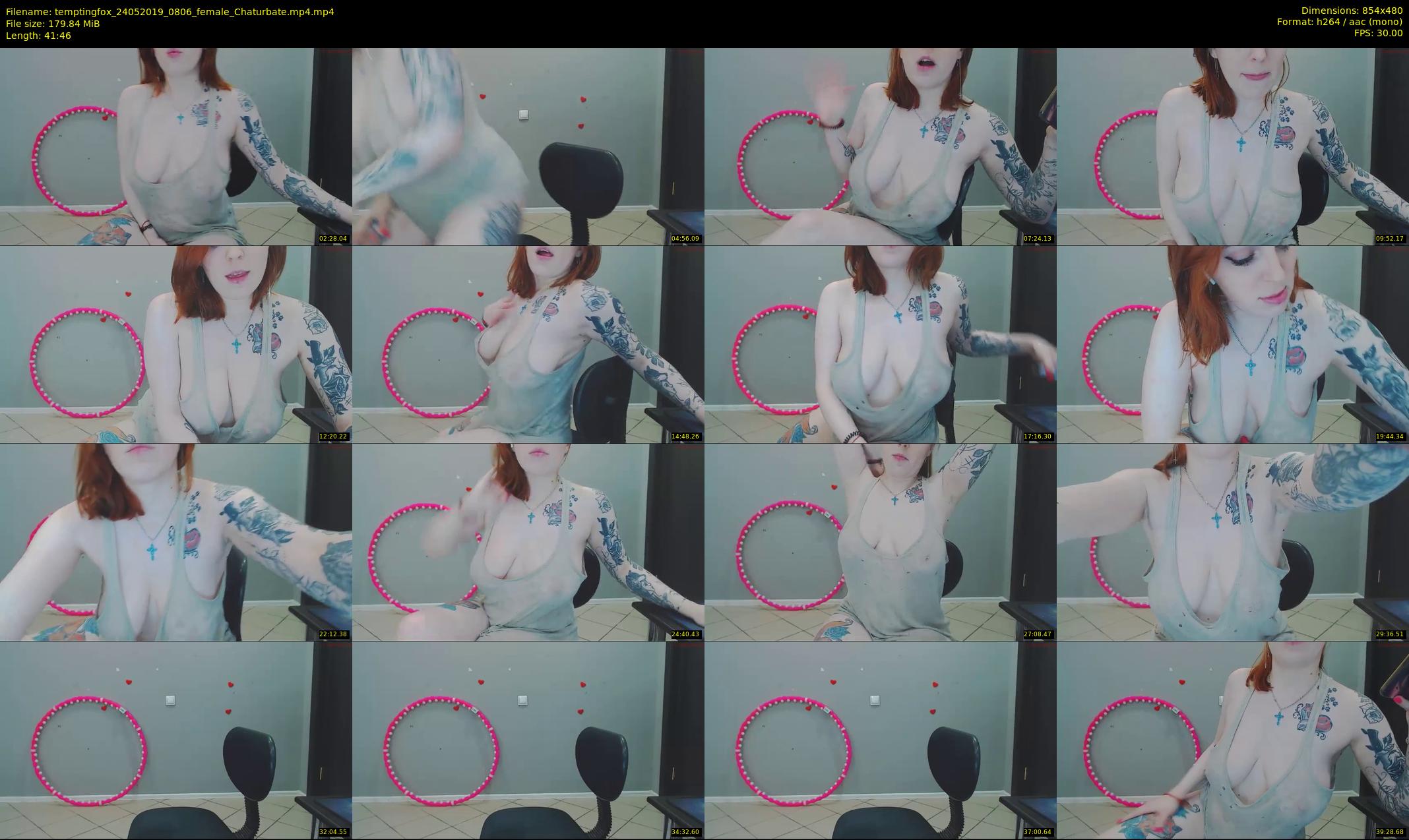 temptingfox — 42 minute Chaturbate female cam show recording, 480p, May 24, 2019