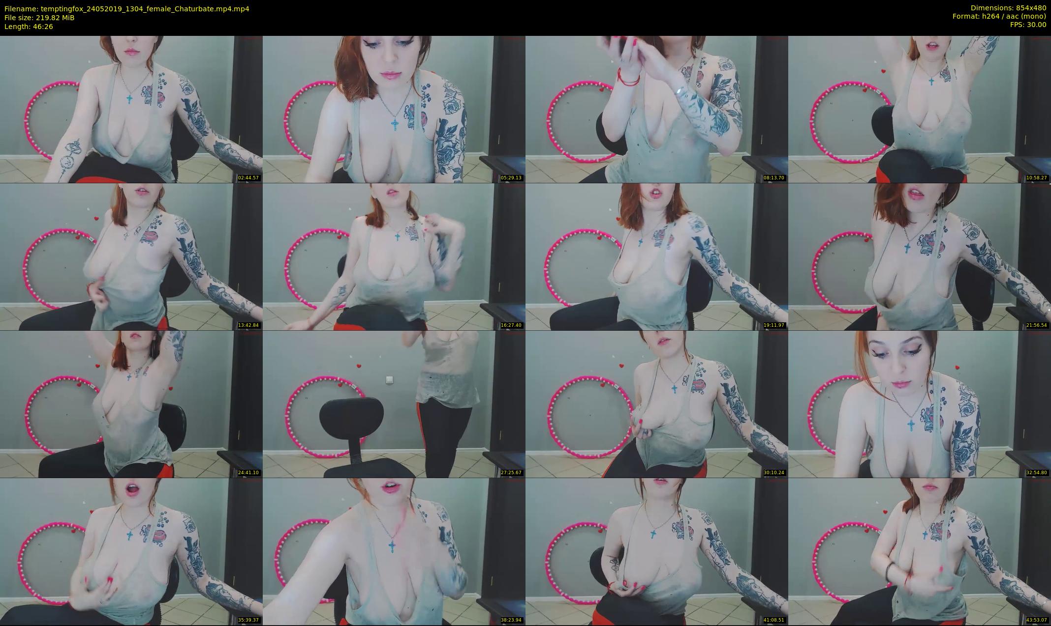 temptingfox — 47 minute Chaturbate female cam show recording, 480p, May 24, 2019