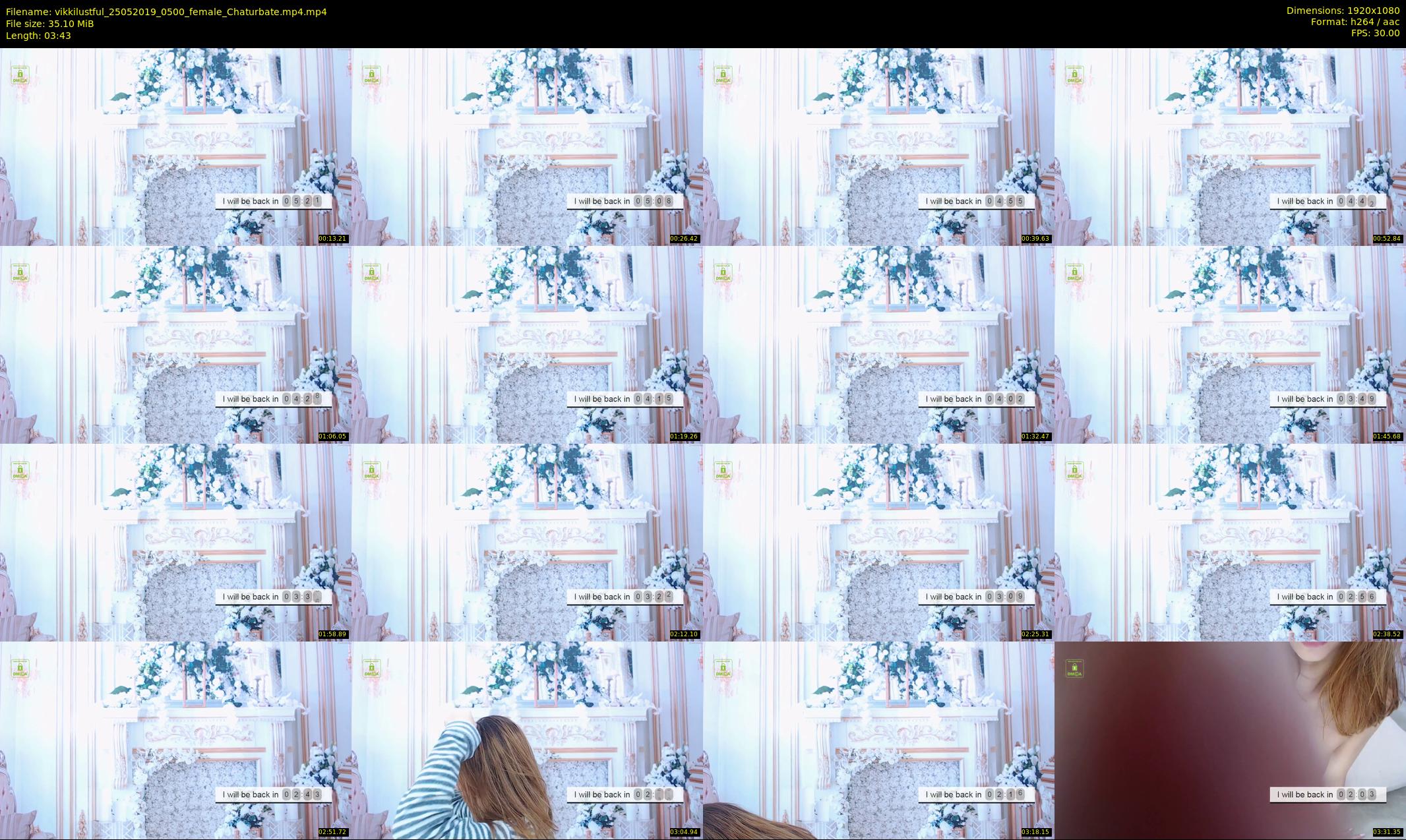 vikkilustful — 4 minute Chaturbate female cam show recording, 1080p, May 25, 2019