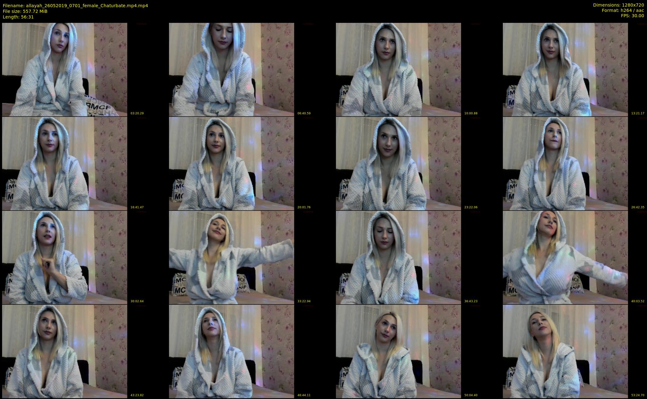 allayah — 57 minute Chaturbate female cam show recording, 720p, May 26, 2019