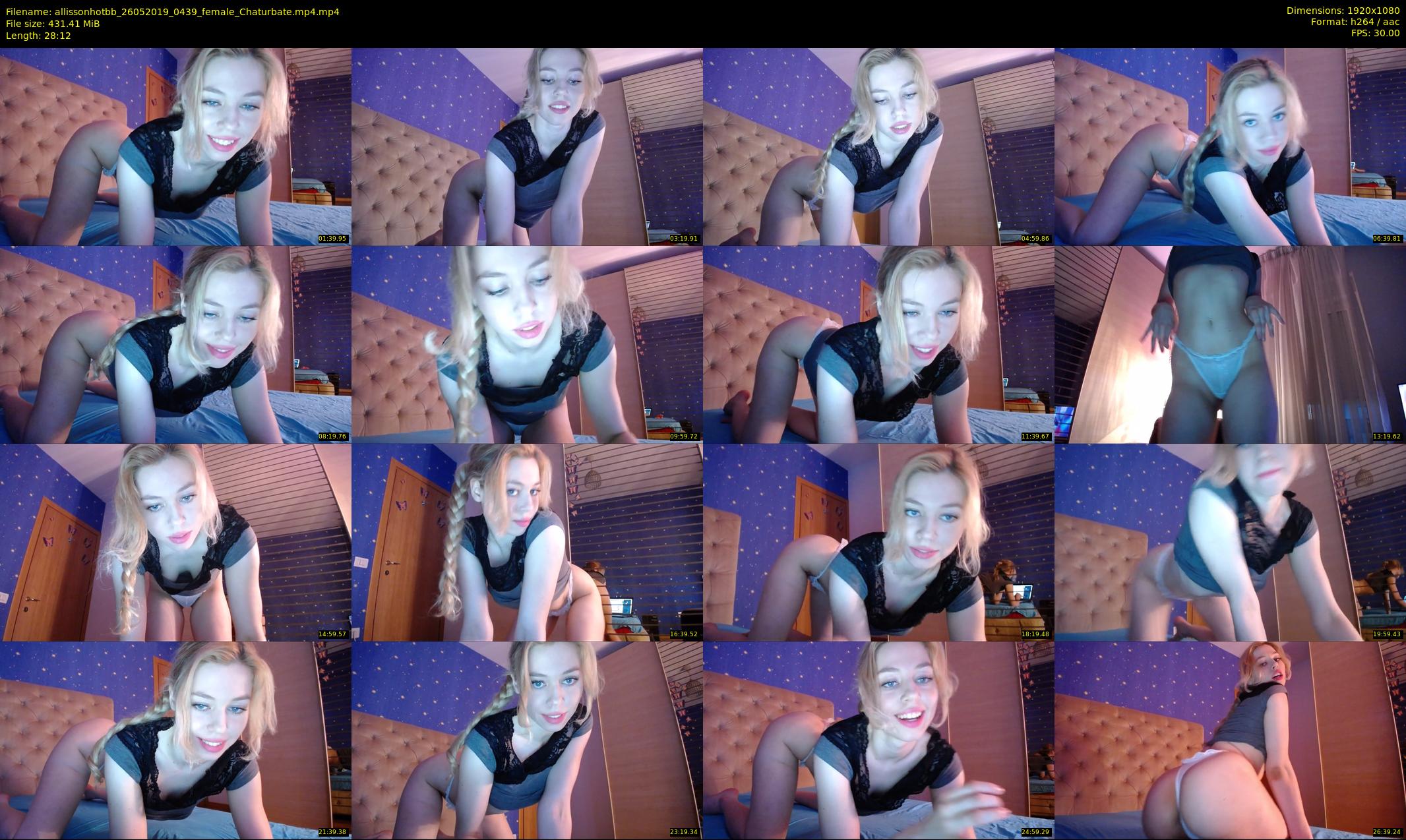 allissonhotbb — 29 minute Chaturbate female cam show recording, 1080p, May 26, 2019