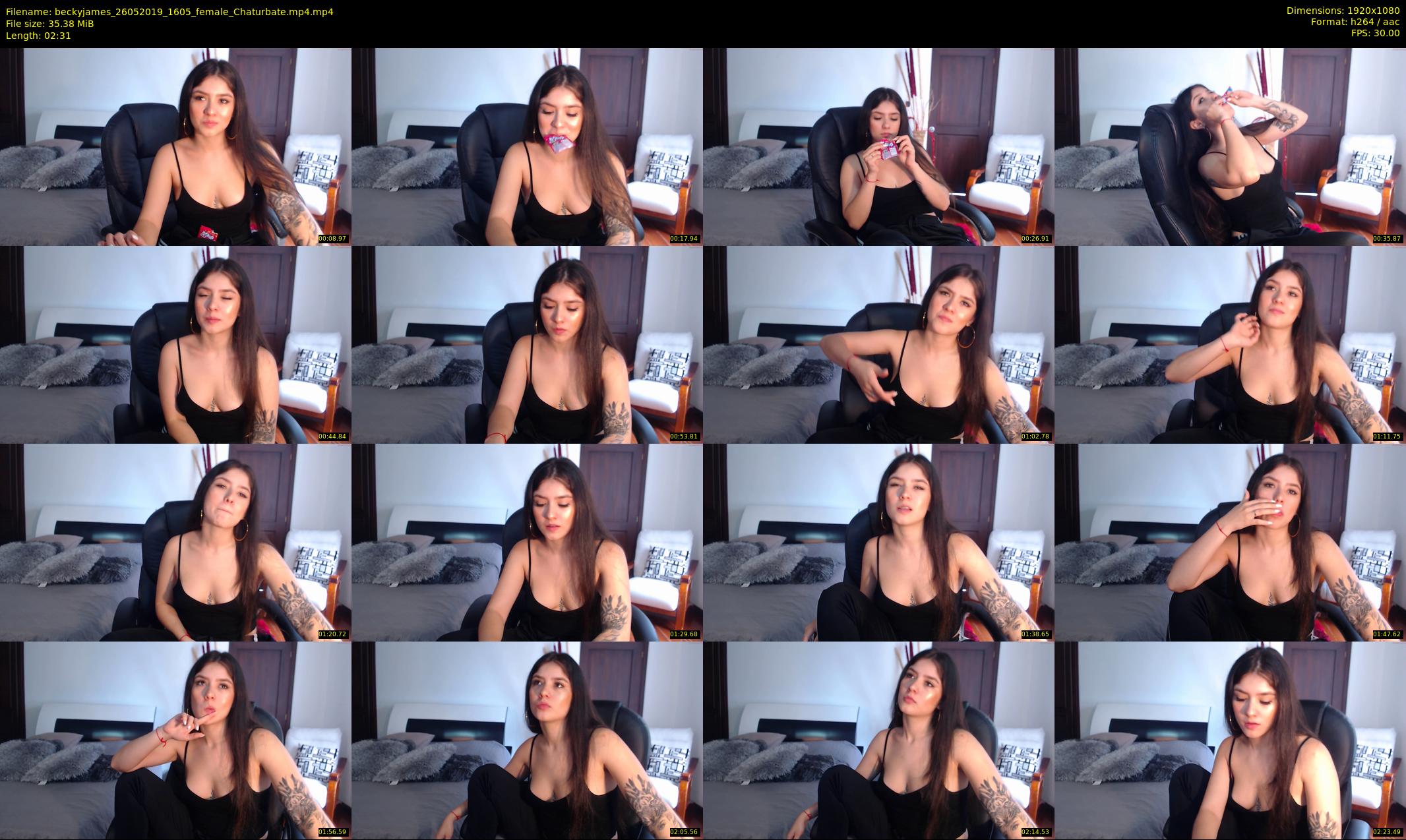 beckyjames — 3 minute Chaturbate female cam show recording, 1080p, May 26, 2019
