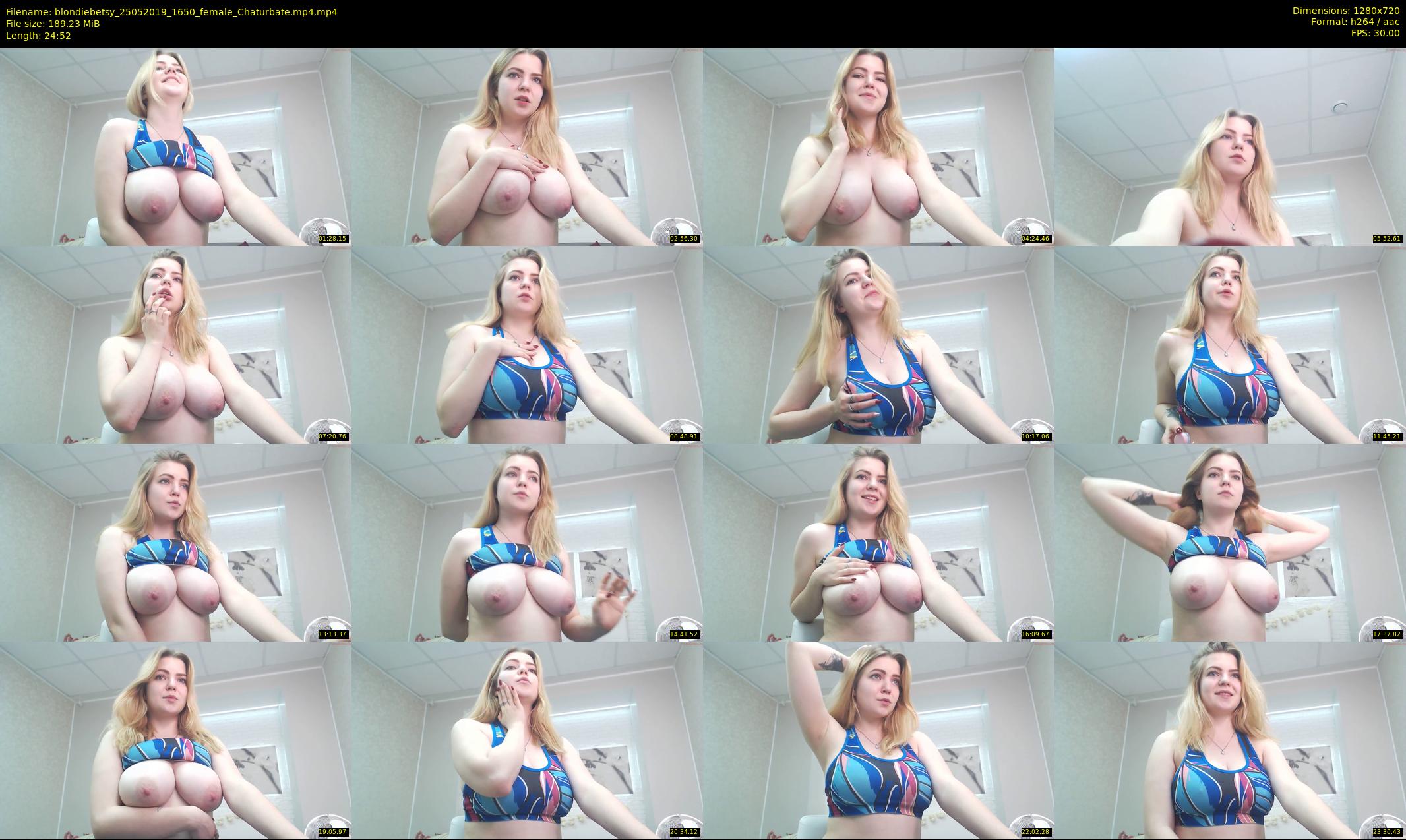 blondiebetsy — 25 minute Chaturbate female cam show recording, 720p, May 25, 2019