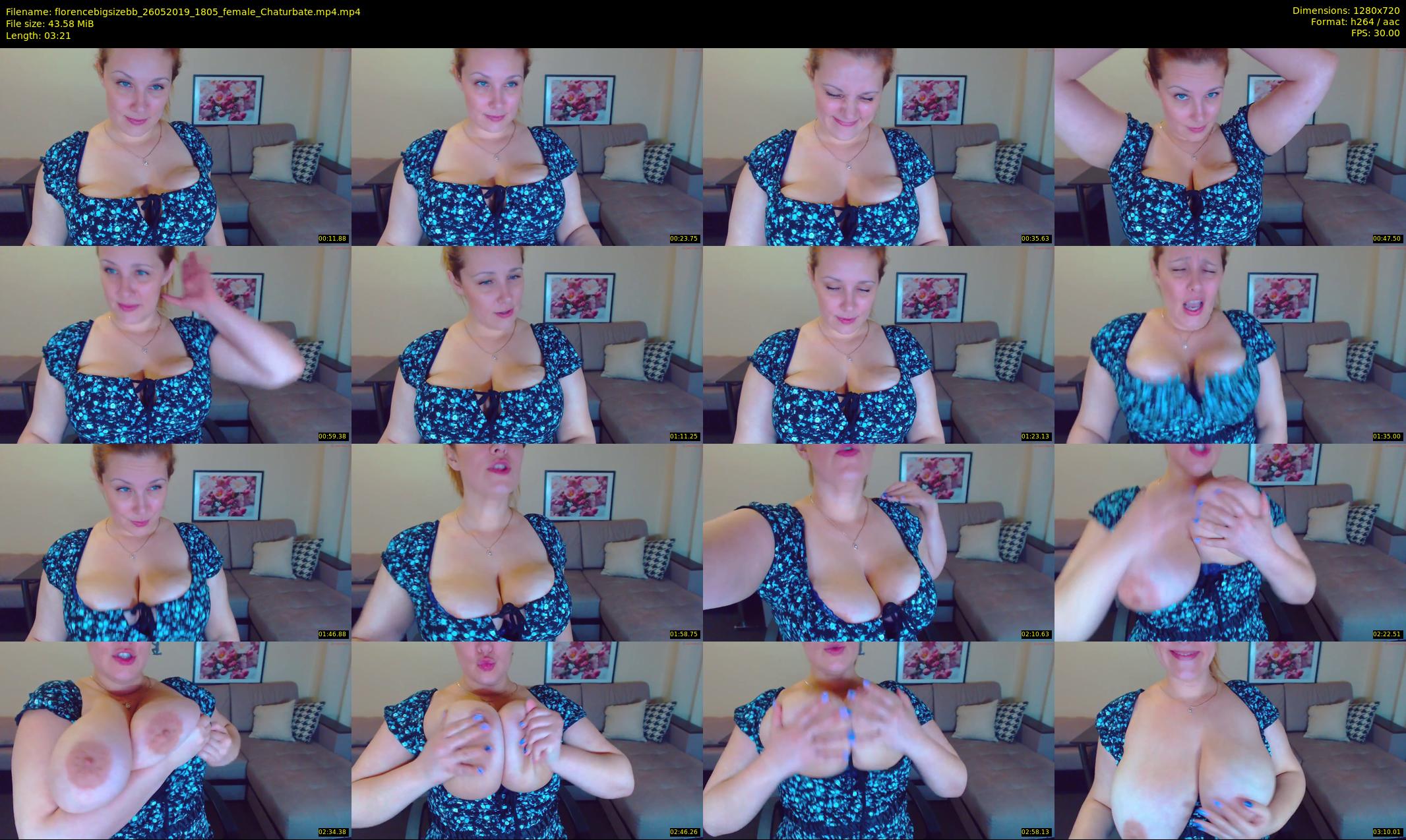 florencebigsizebb — 4 minute Chaturbate female cam show recording, 720p, May 26, 2019